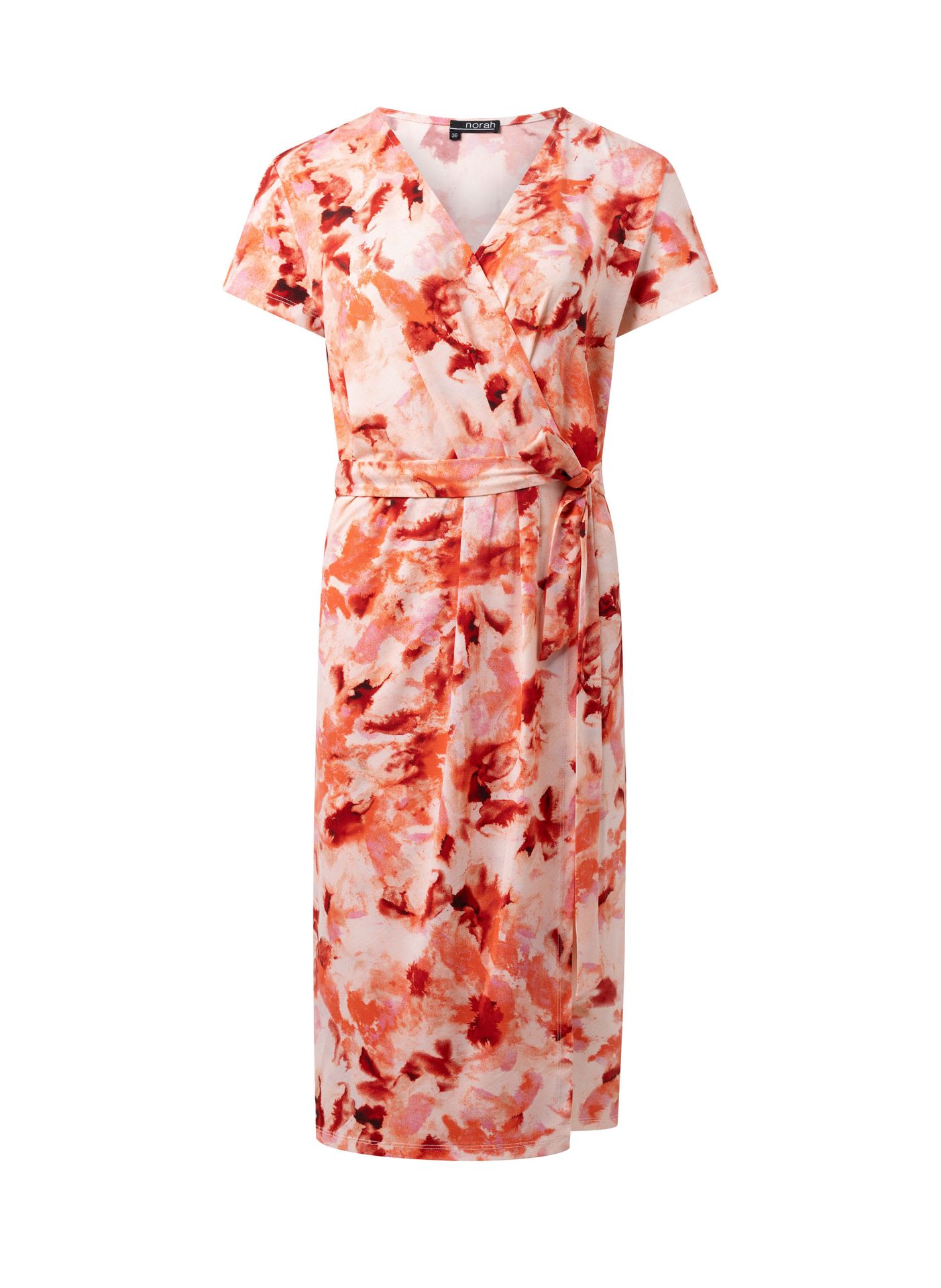 Norah Meerkleurige midi jurk coral multicolor 217119-707