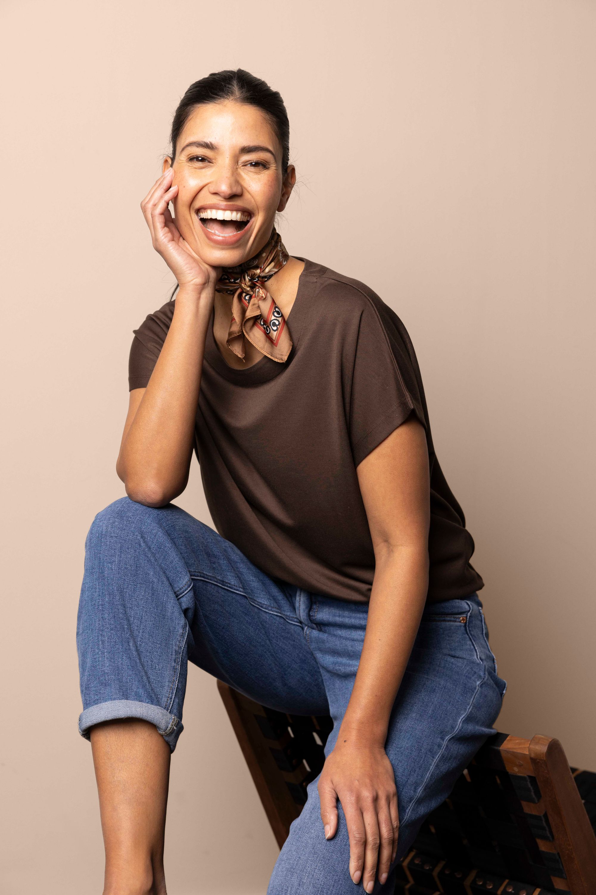 Norah Mila shirt bruin chocolate 217129-290-38