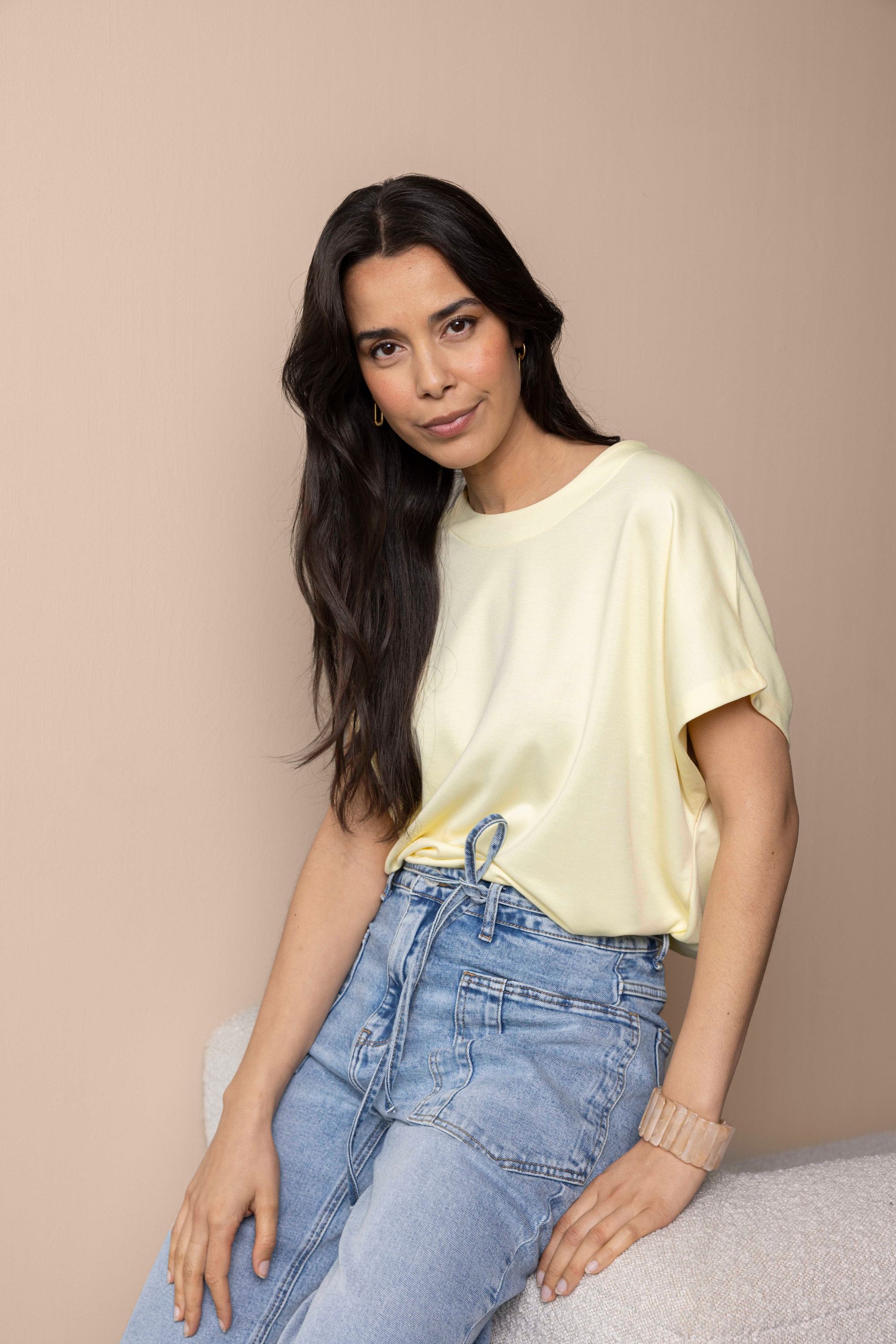 Norah Mila shirt lichtgeel pastel yellow 217129-301-46