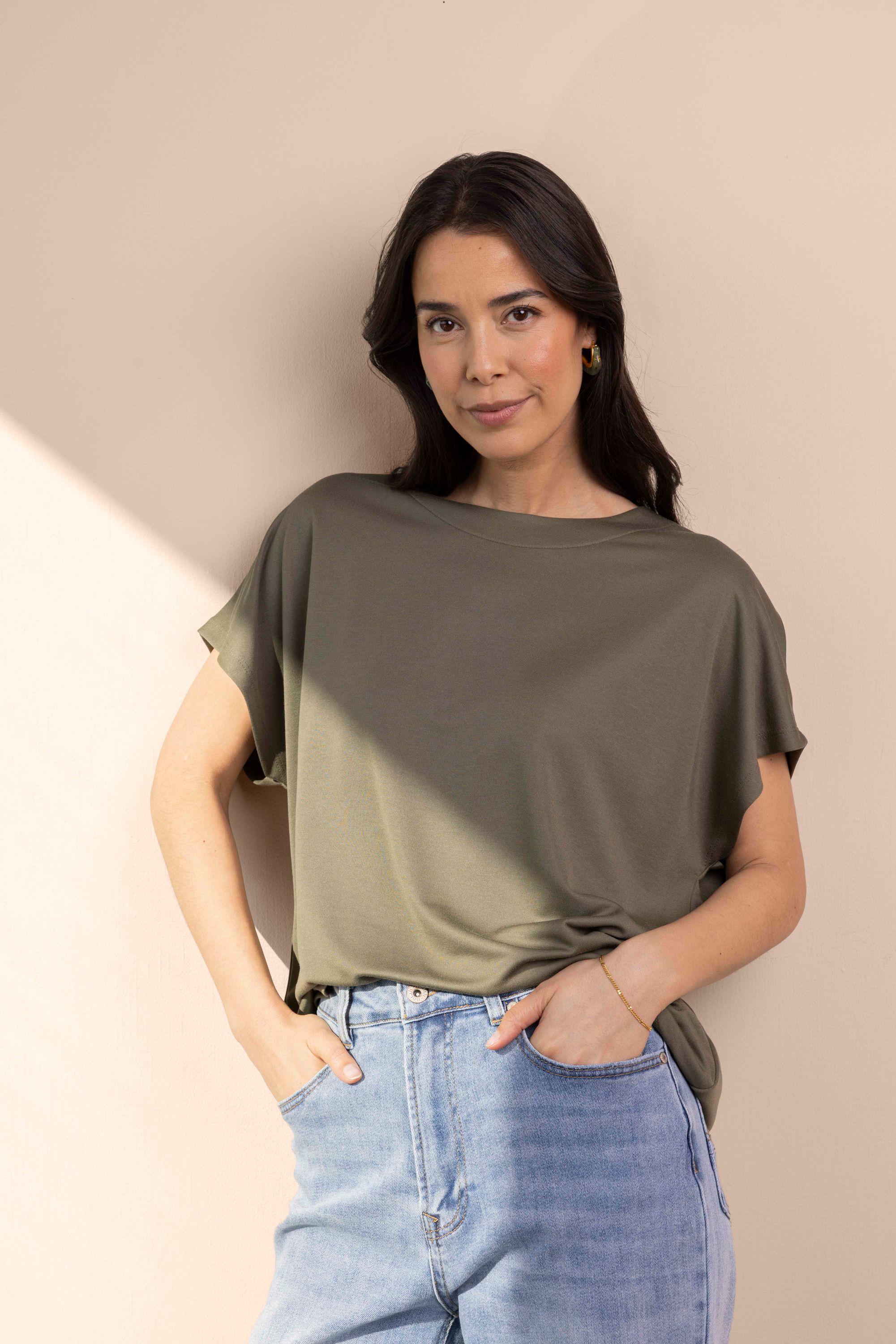 Mila shirt donkergroen