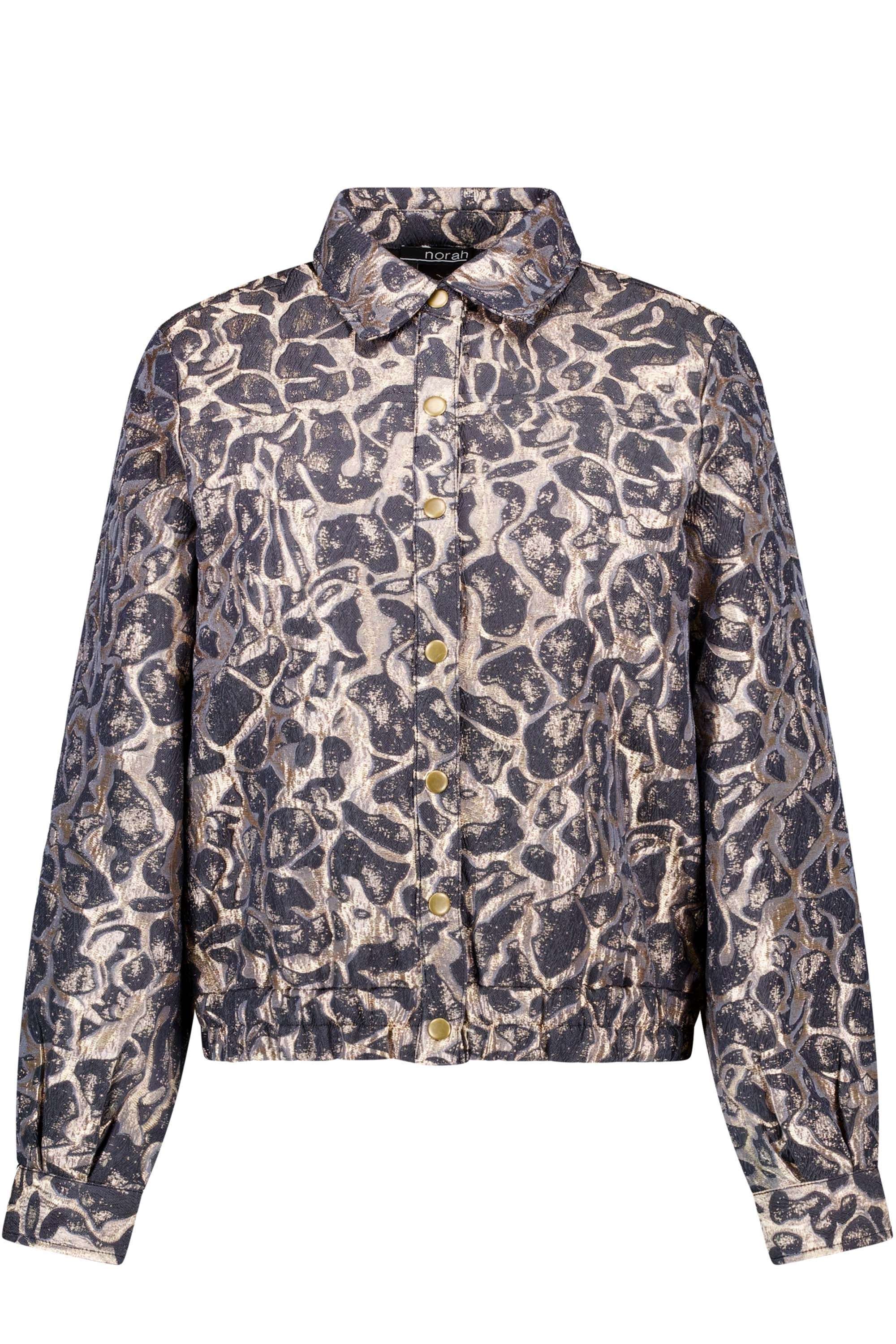 Norah Zwart/goudkleurig jasje met glans black/gold 217130-044-34