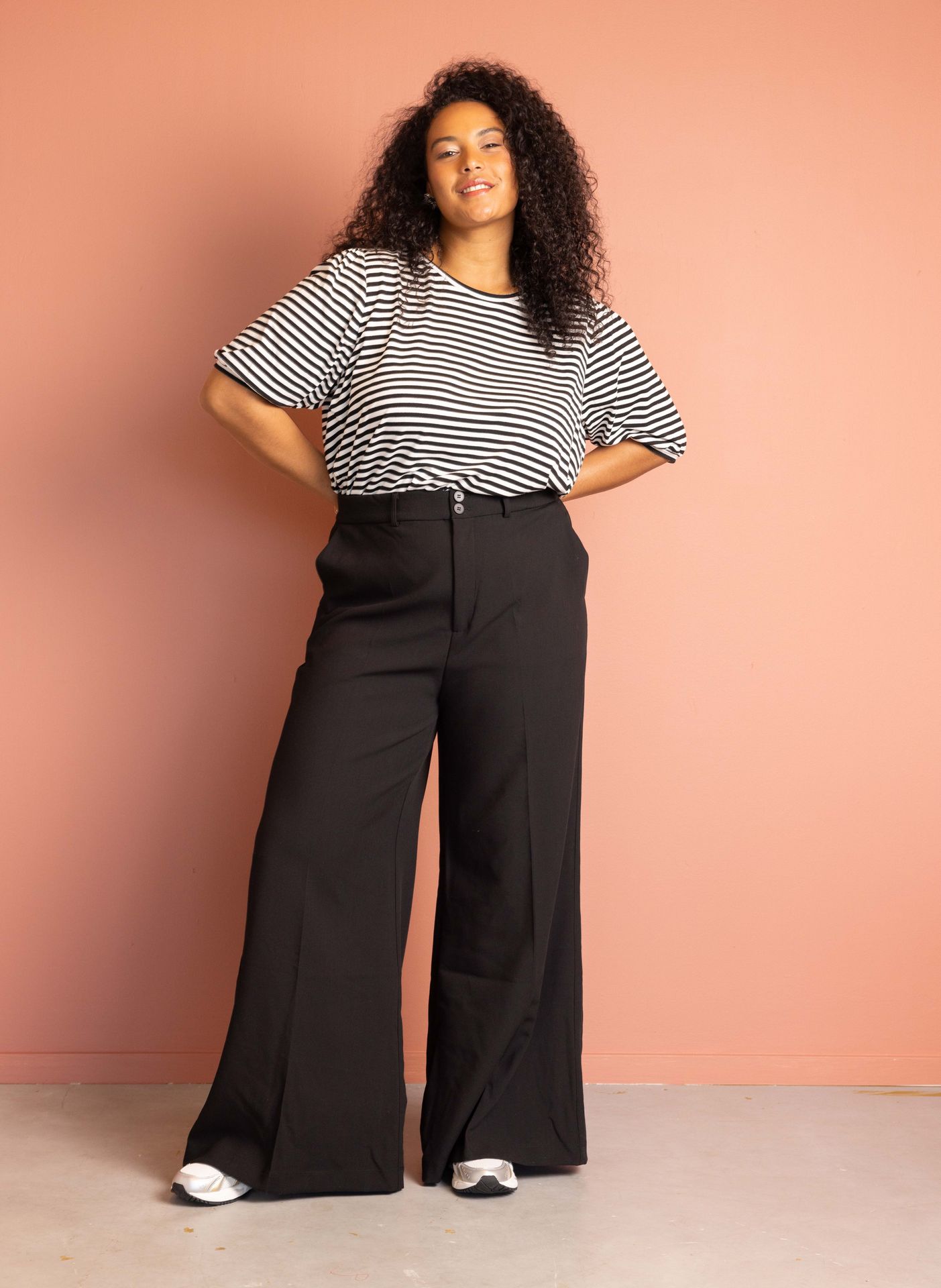 Norah Gestreept shirt black/white 217140-031