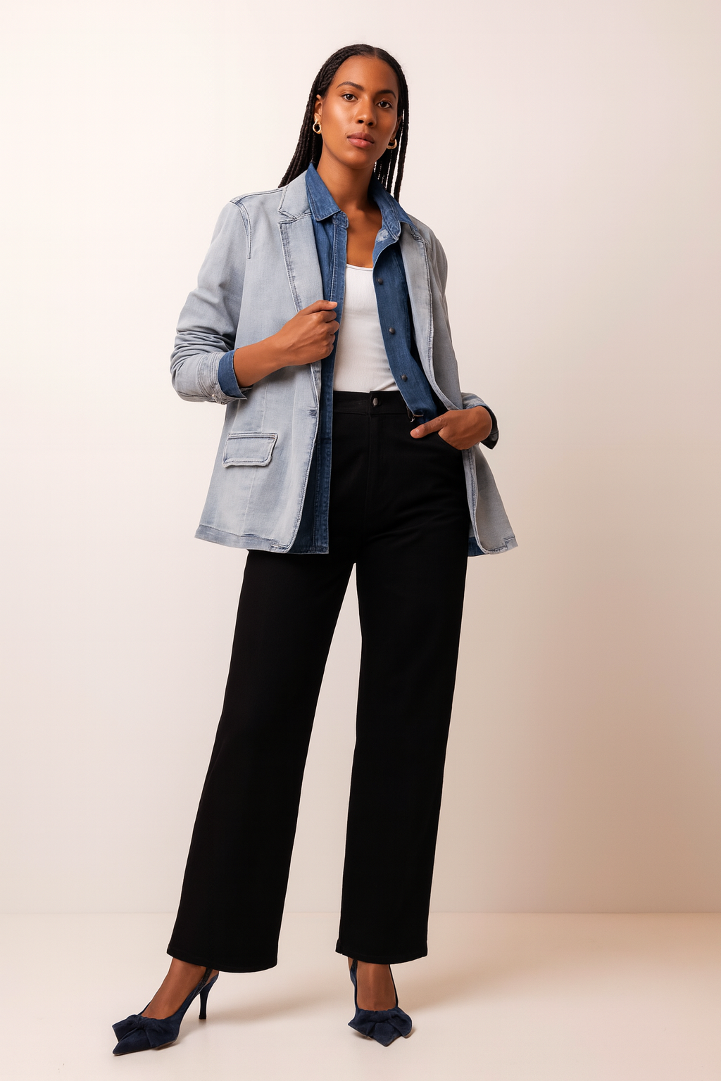 Norah Wies jeans | Wide | Zwart | L34 black 217141-001-34