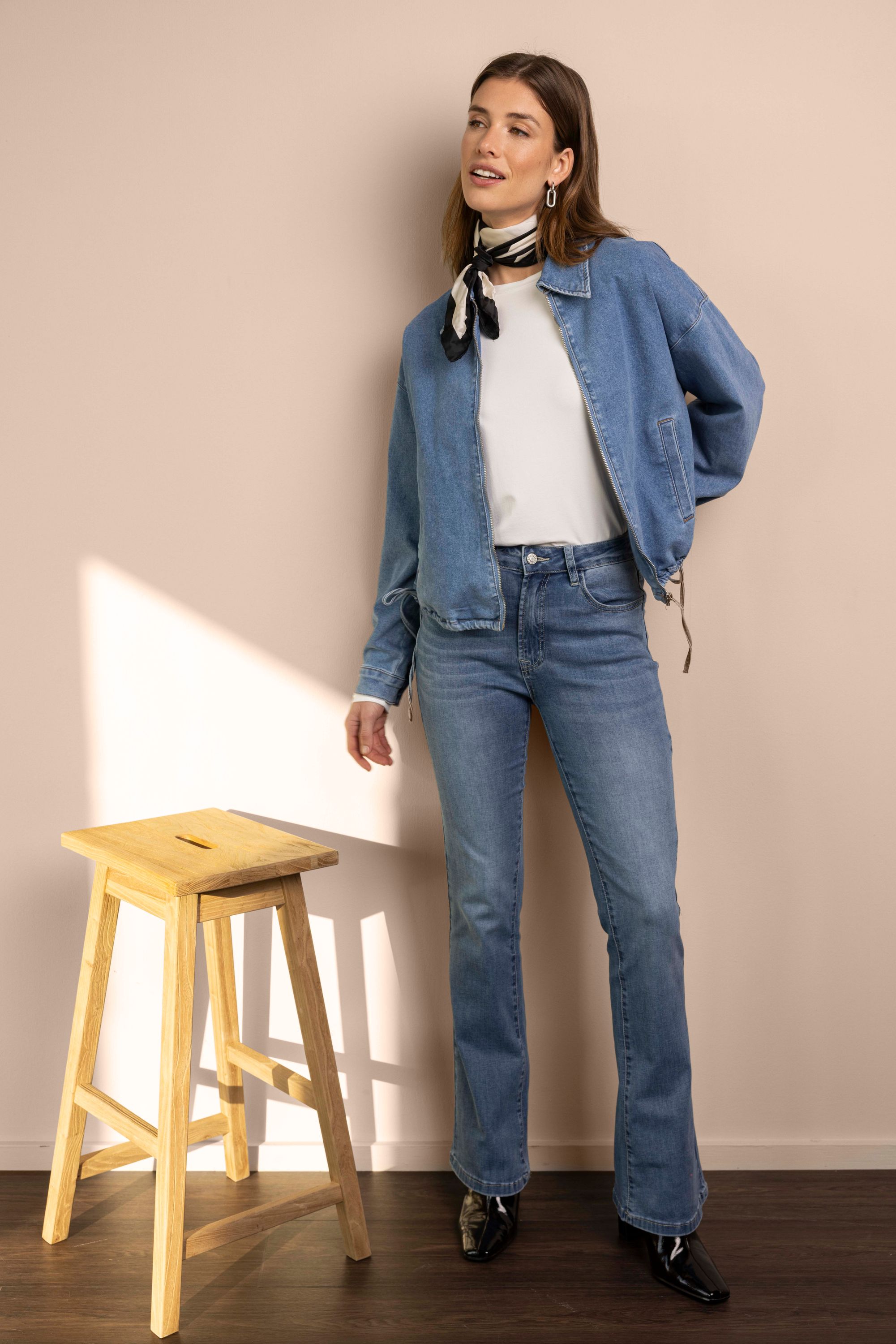 Norah Flora jeans | Flared | Lichtblauw | L34 light blue 217150-401