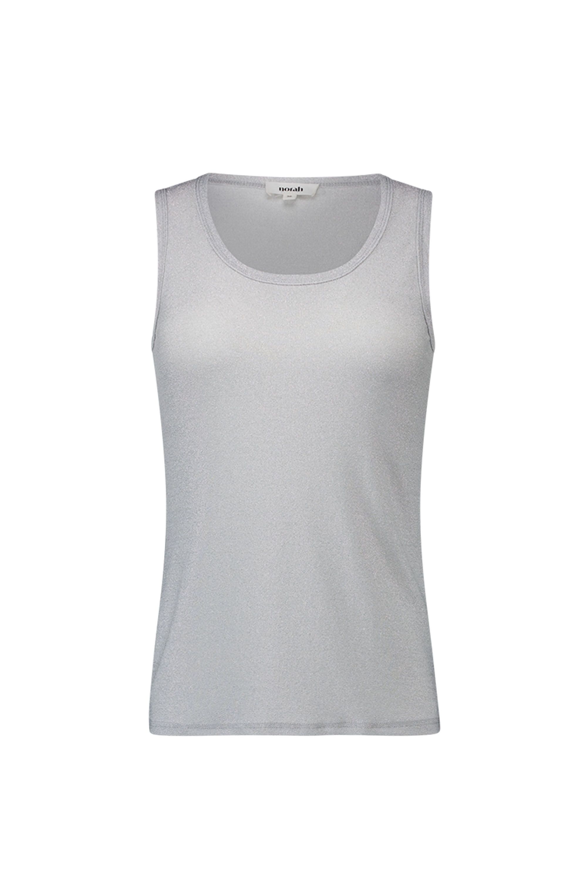 Norah Zilverkleurige top met glans silver 217154-099-40