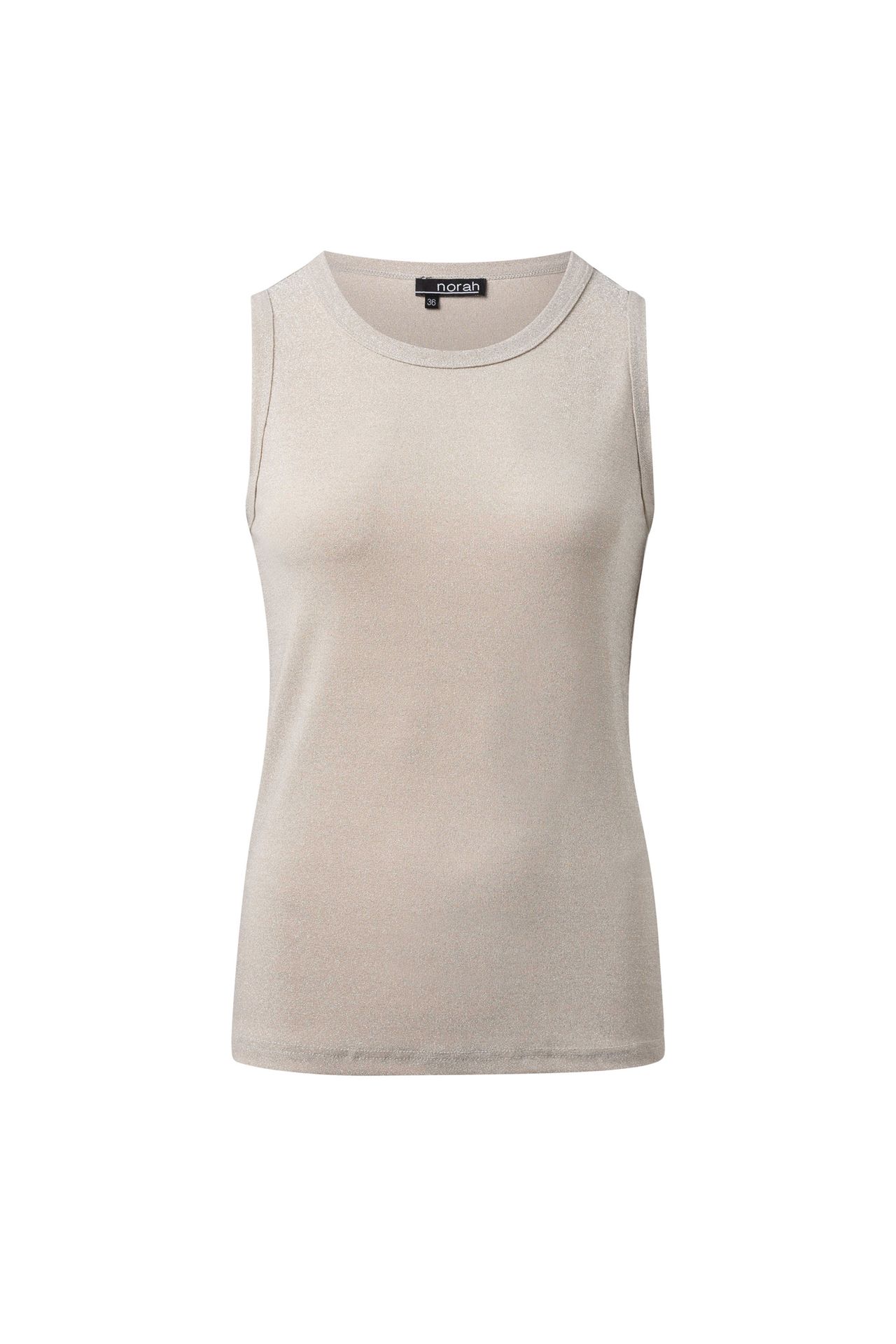 Norah Zandkleurige top met glans sand 217154-110