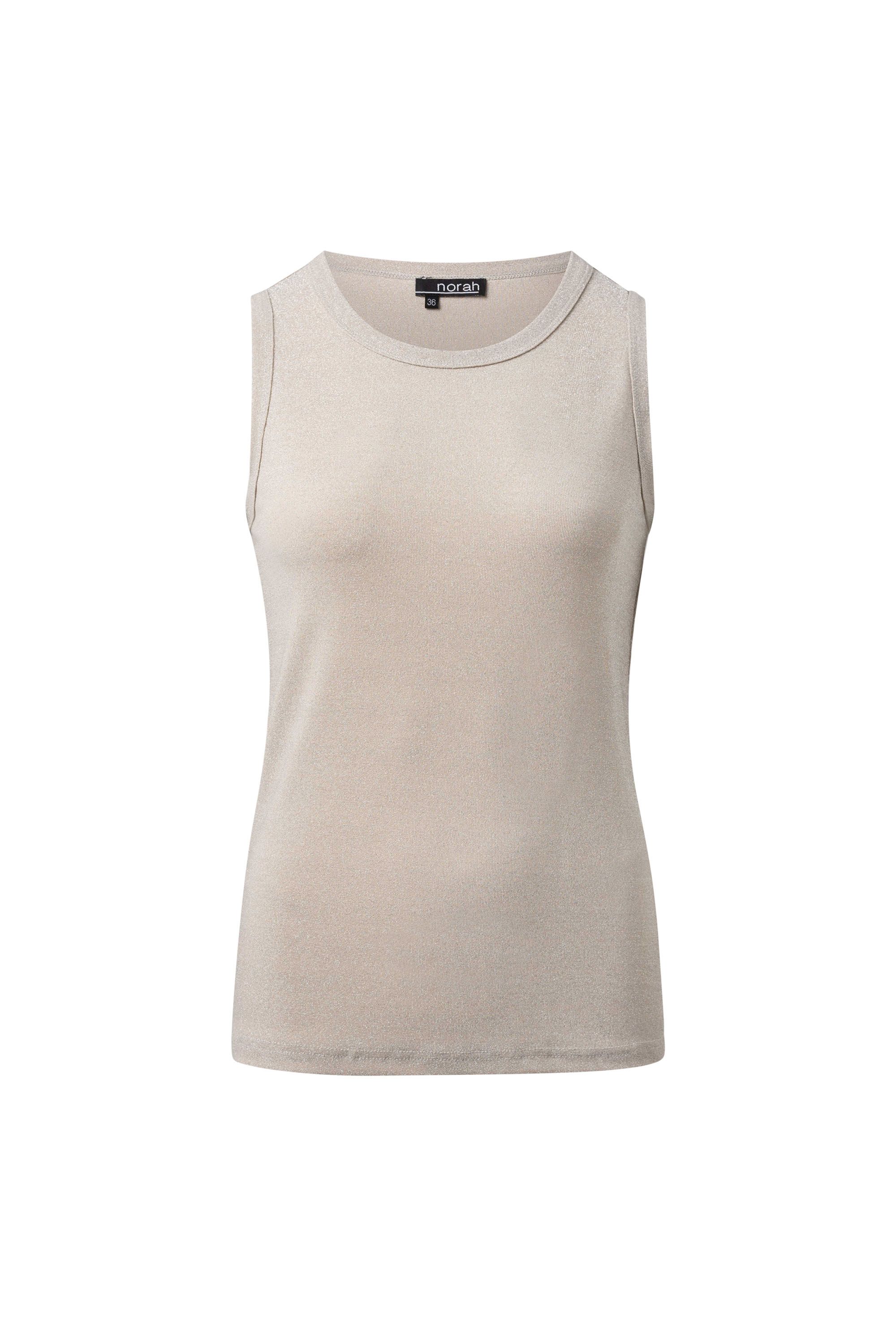 Norah Zandkleurige top met glans sand 217154-110