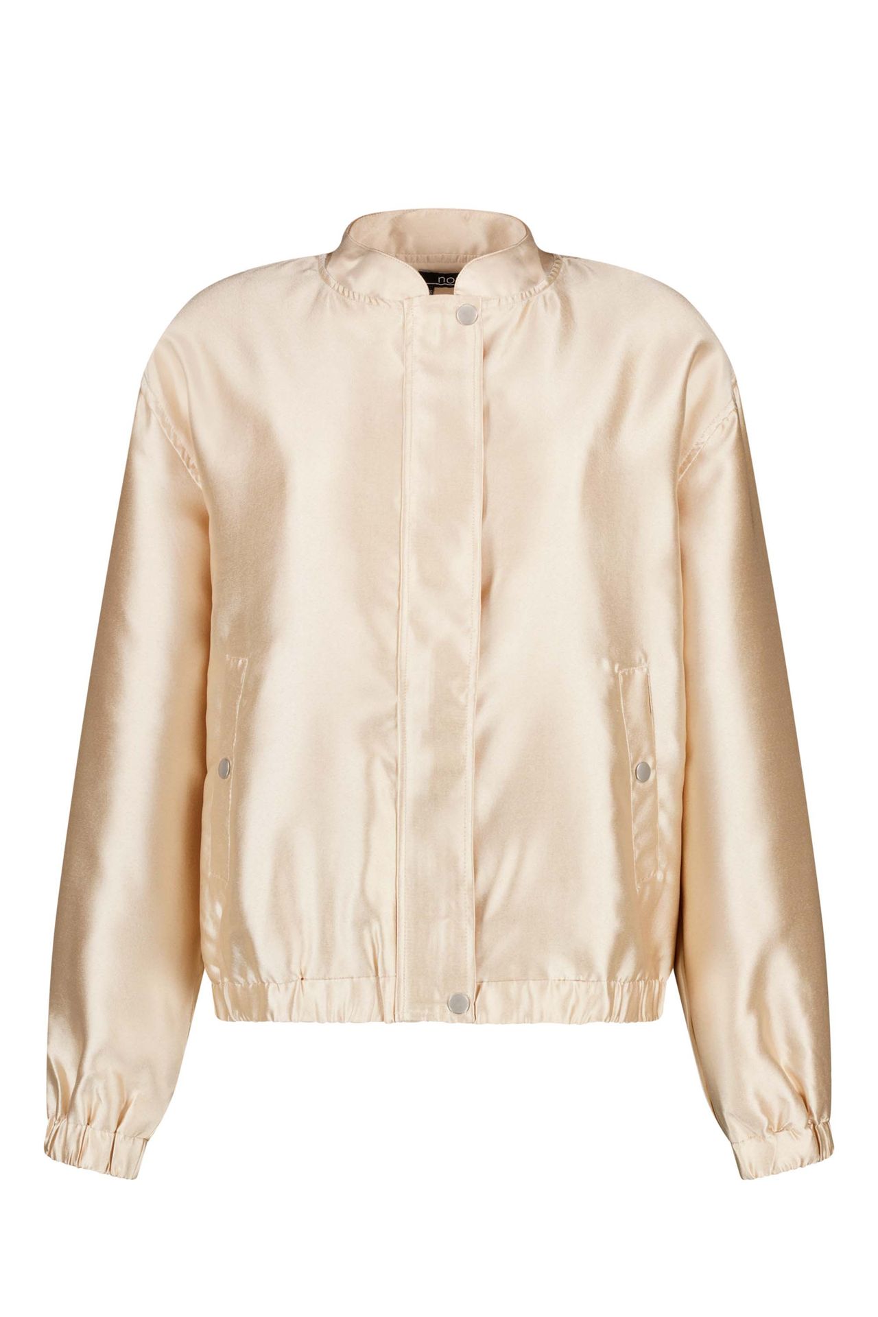 Norah Champagnekleurige bomberjas met glans champagne 217159-103-38-40