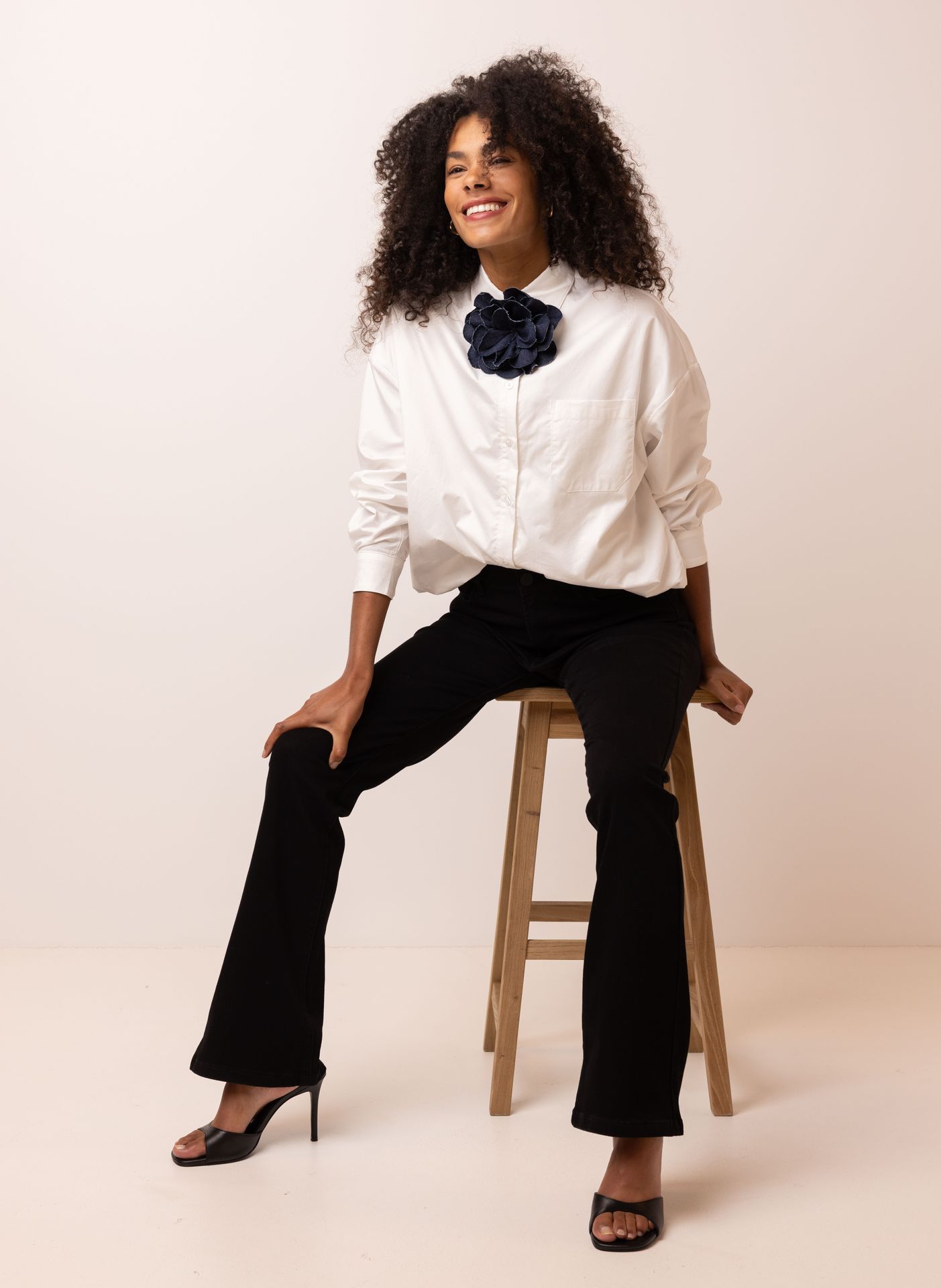 Norah Flora jeans | Flared | Zwart | L34 black 217170-001