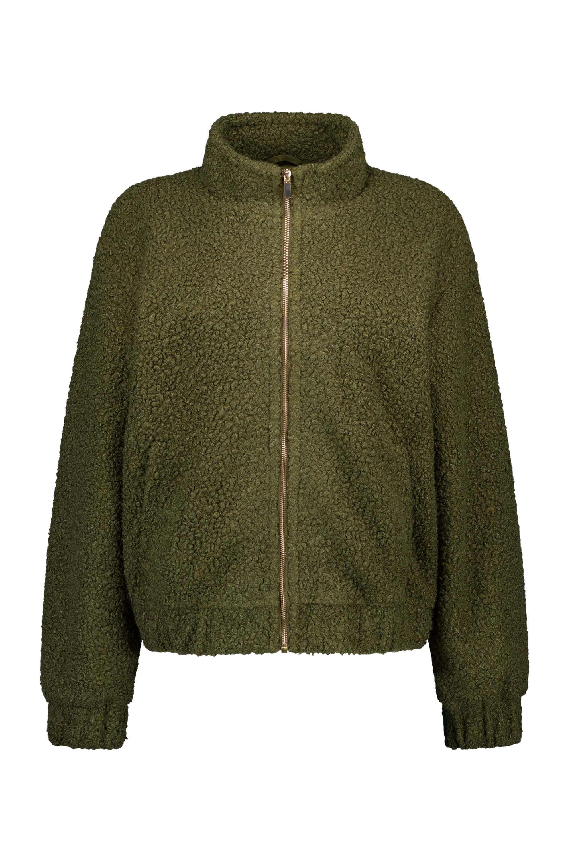 Norah Donkergroene teddy jas army green 217172-595-42-44