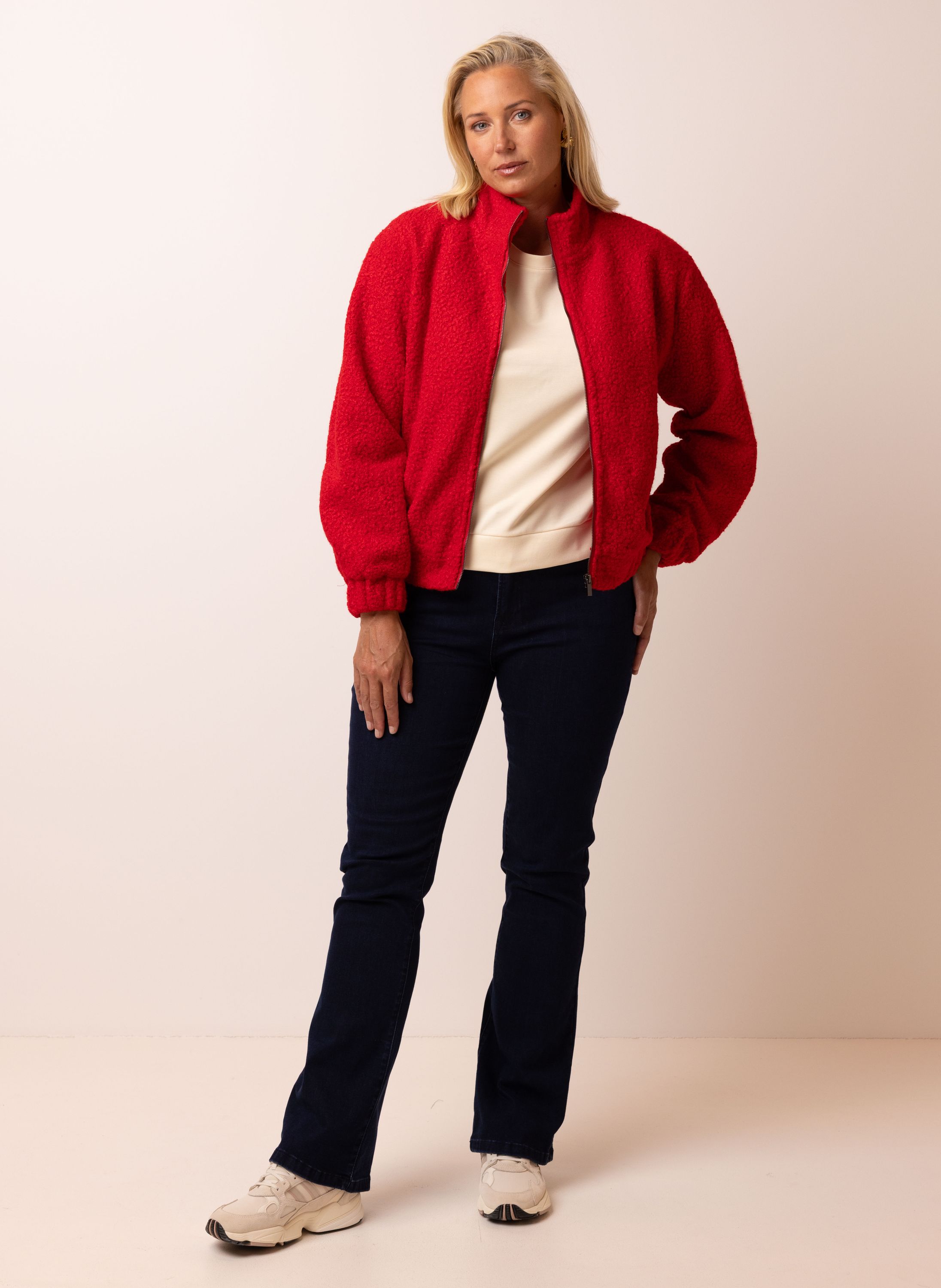 Norah Rode teddy jas red 217172-600-46-48