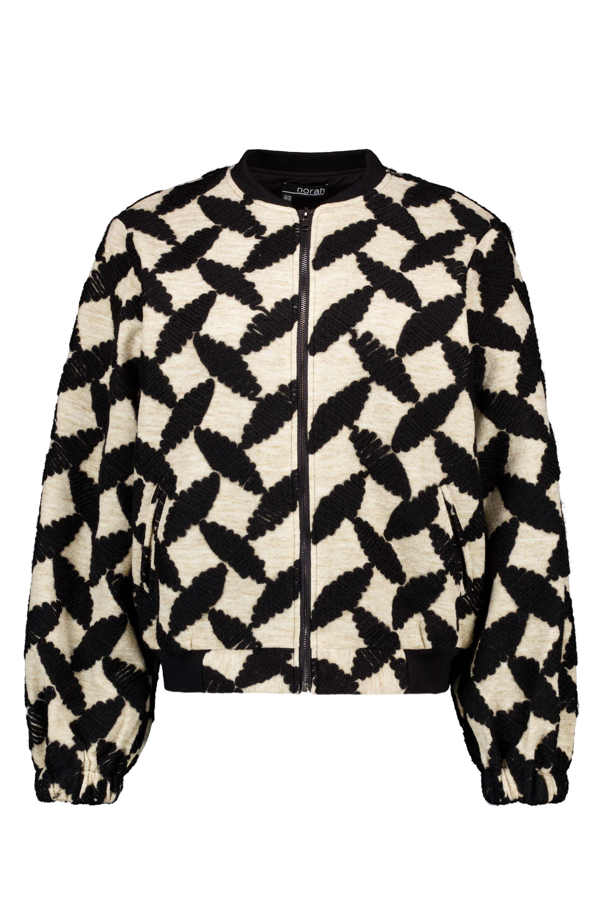 Norah Ecru/zwart jasje met patroon black/ecru 217174-041