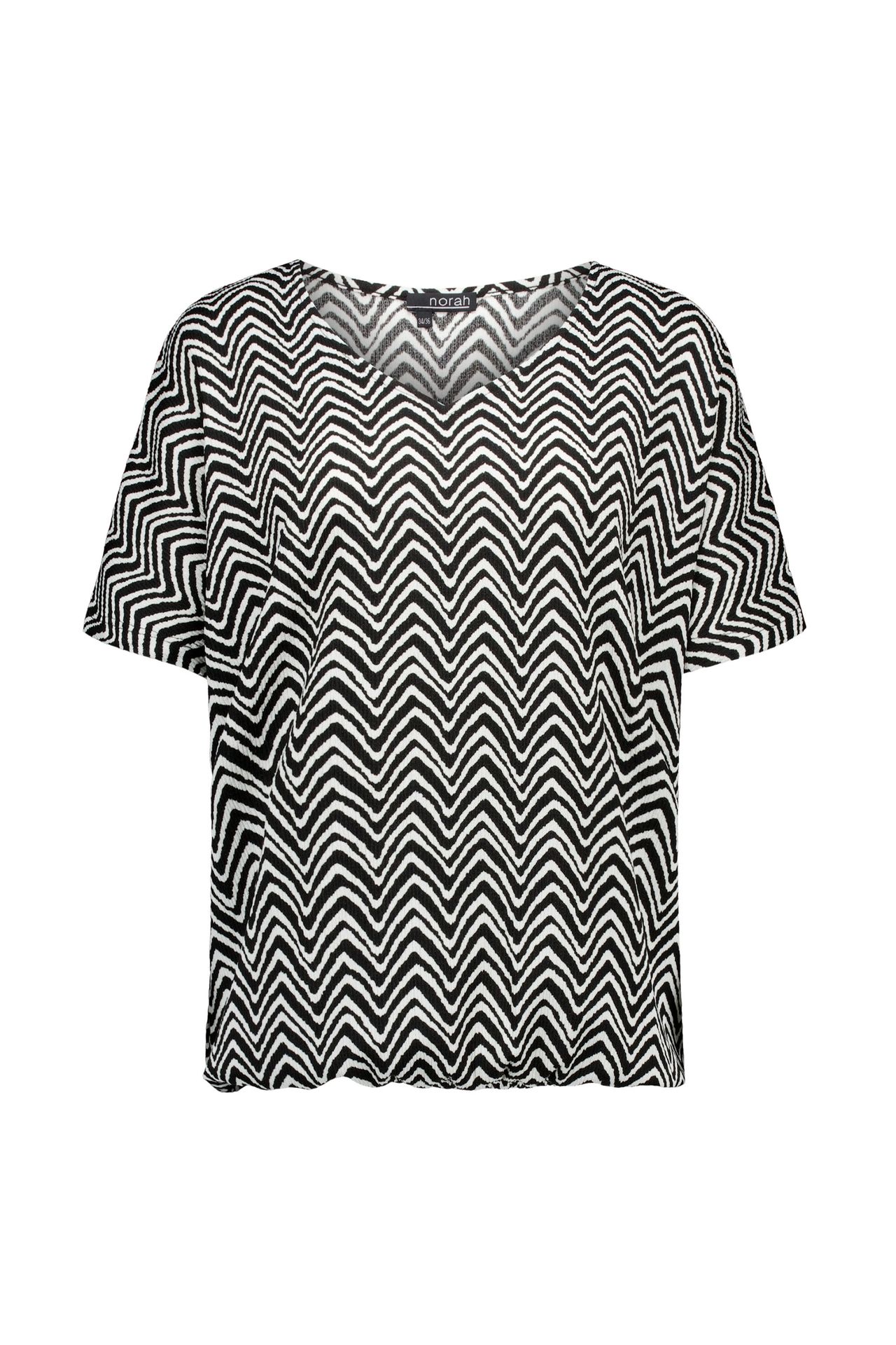Norah Meerkleurig shirt black/ecru 217187-041