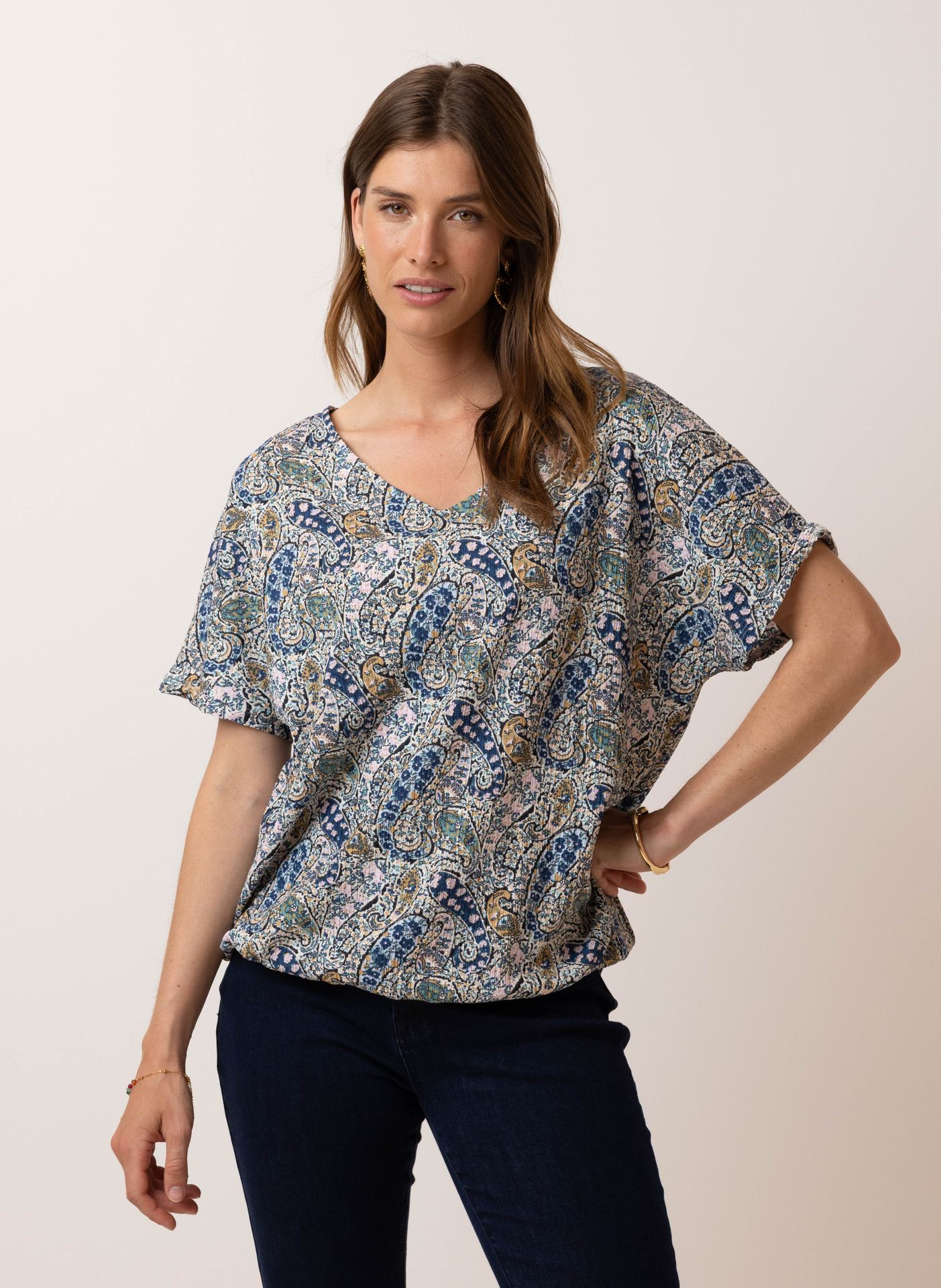 Norah Meerkleurig shirt blue multicolor 217188-420