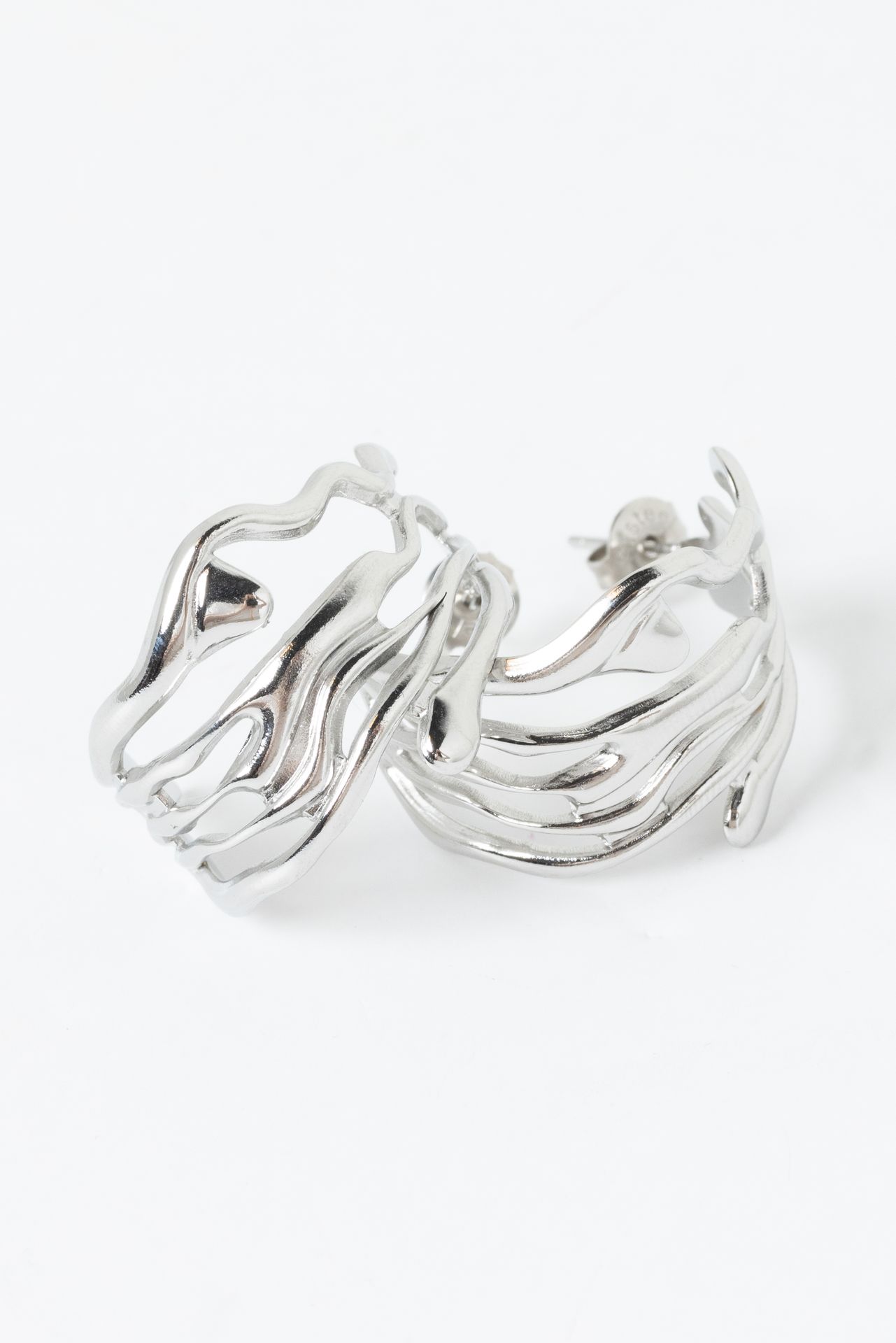 Norah Zilverkleurige oorbellen rond silver 217206-099