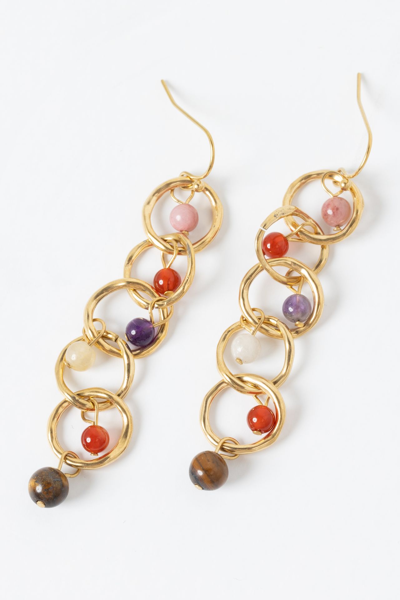 Norah Goudkleurige oorbellen met kralen gold 217208-199