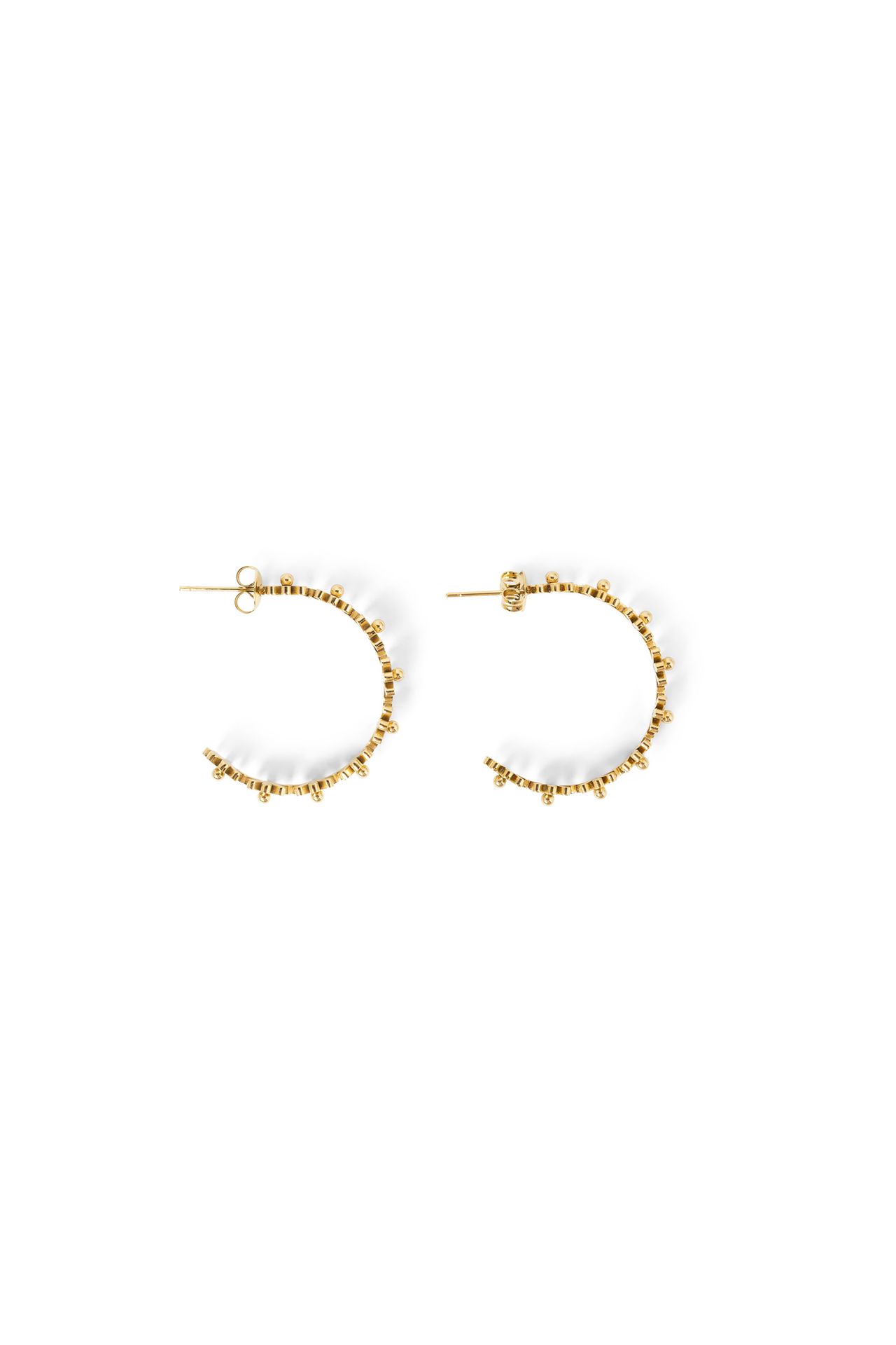 Norah Goudkleurige oorbellen met bloemen gold 217234-199-ONE