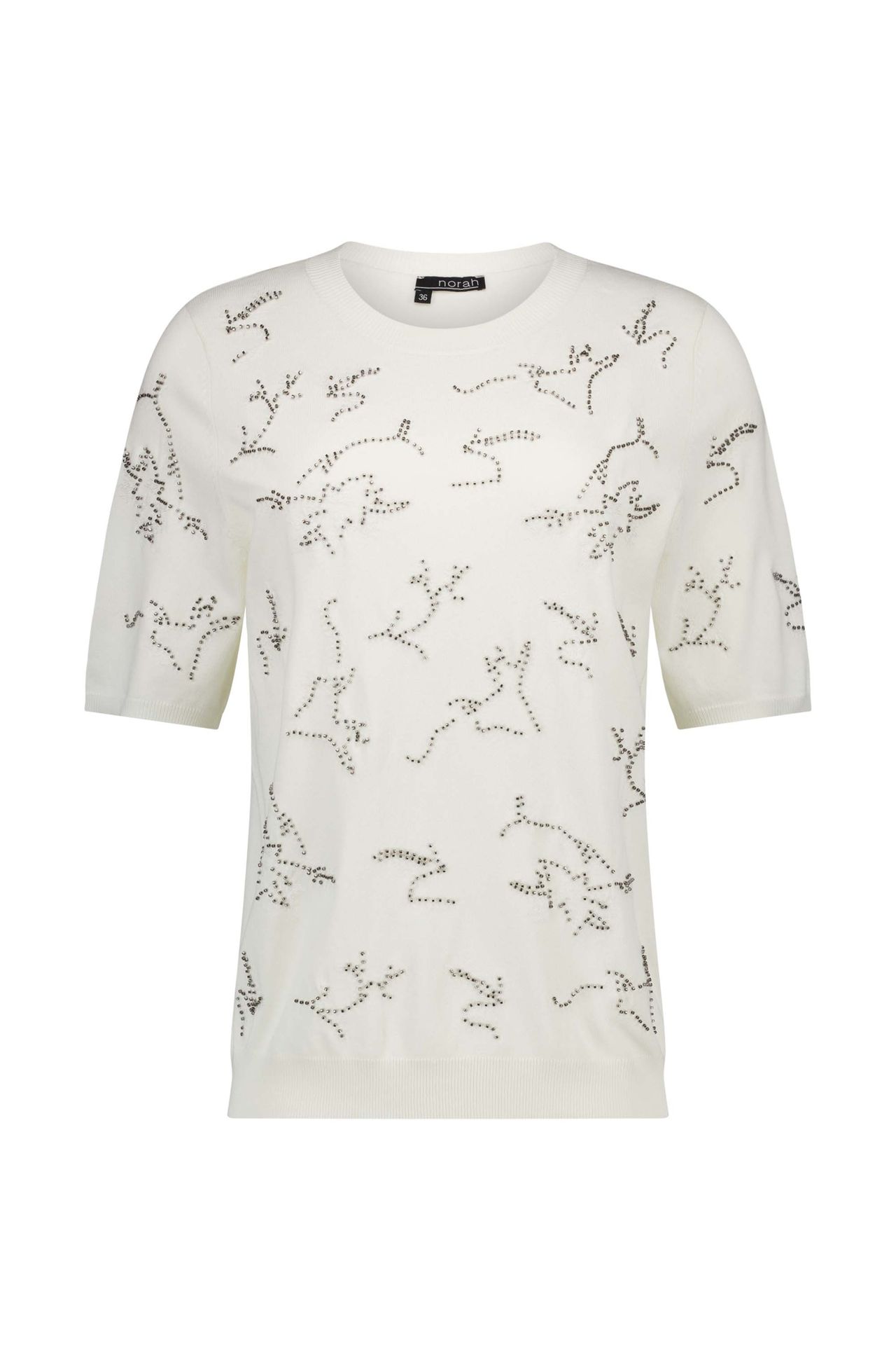 Norah Off-white trui met steentjes off-white 217250-101-44