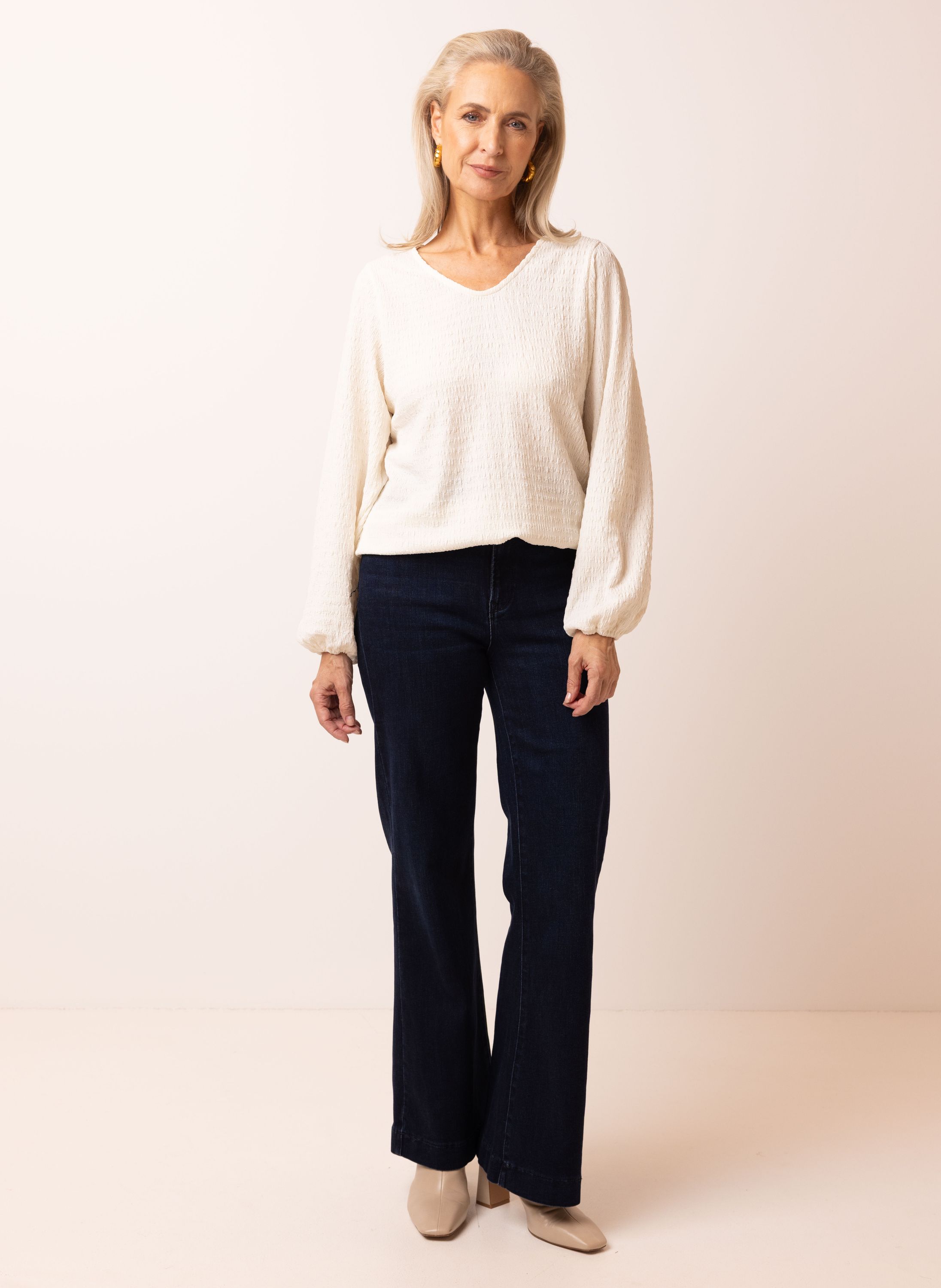 Norah Whitney jeans | Wide | Donkerblauw | L32 dark denim 217258-480-34