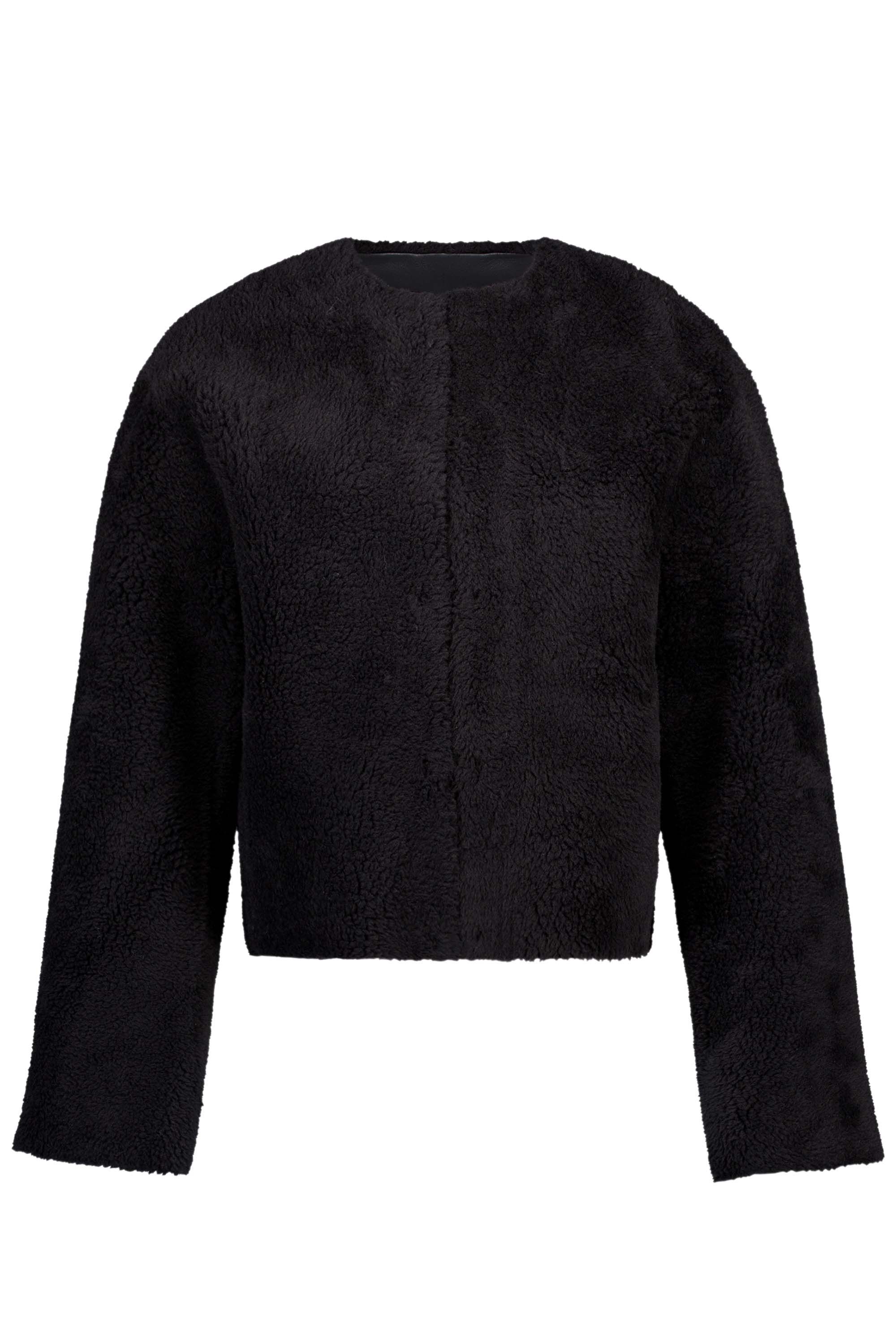 Norah Zwart teddy/imitatieleer omkeerbaar jasje black 217262-001-46-48