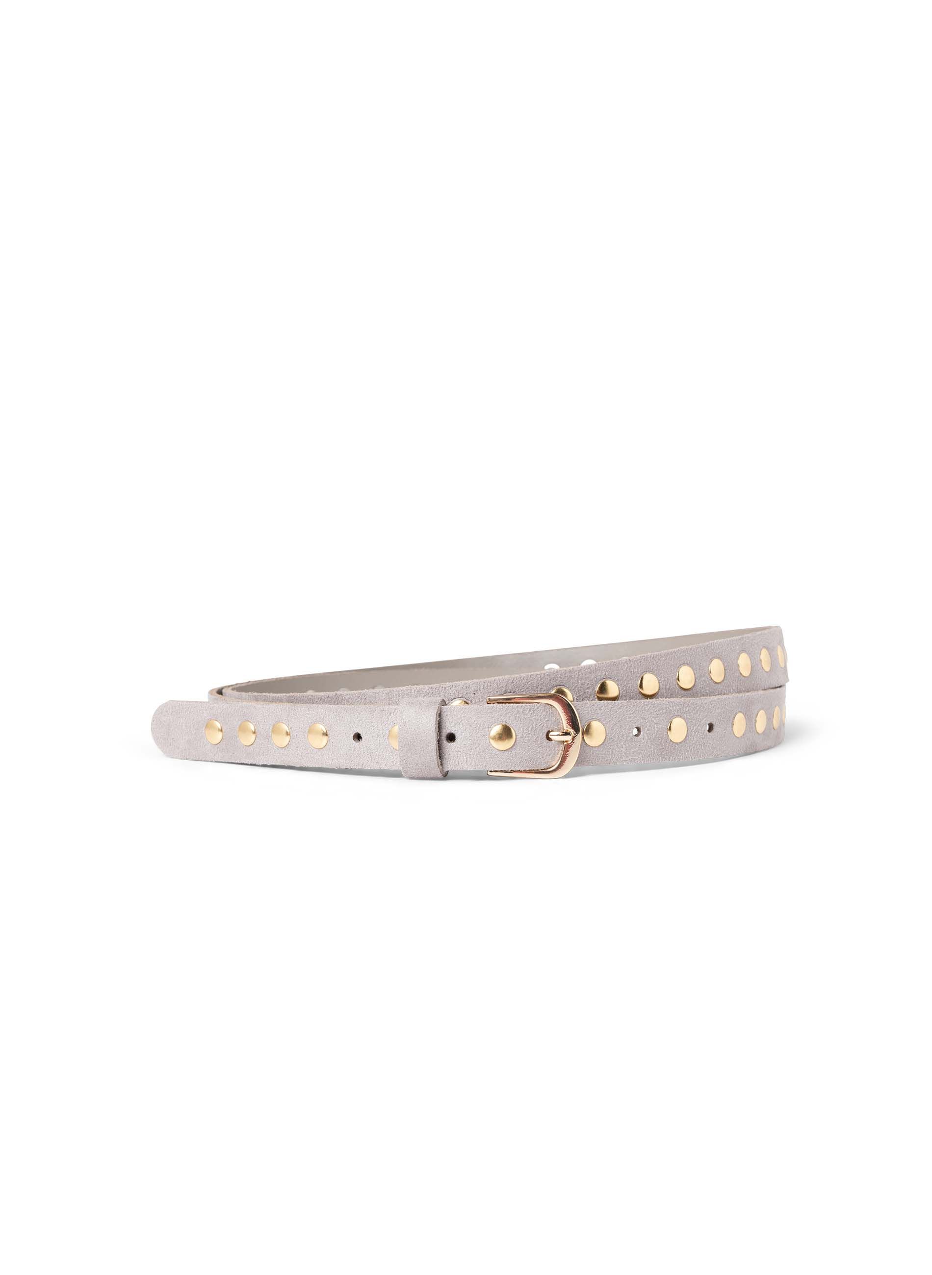 Norah Taupe riem met goudkleurige studs taupe 217272-204-M