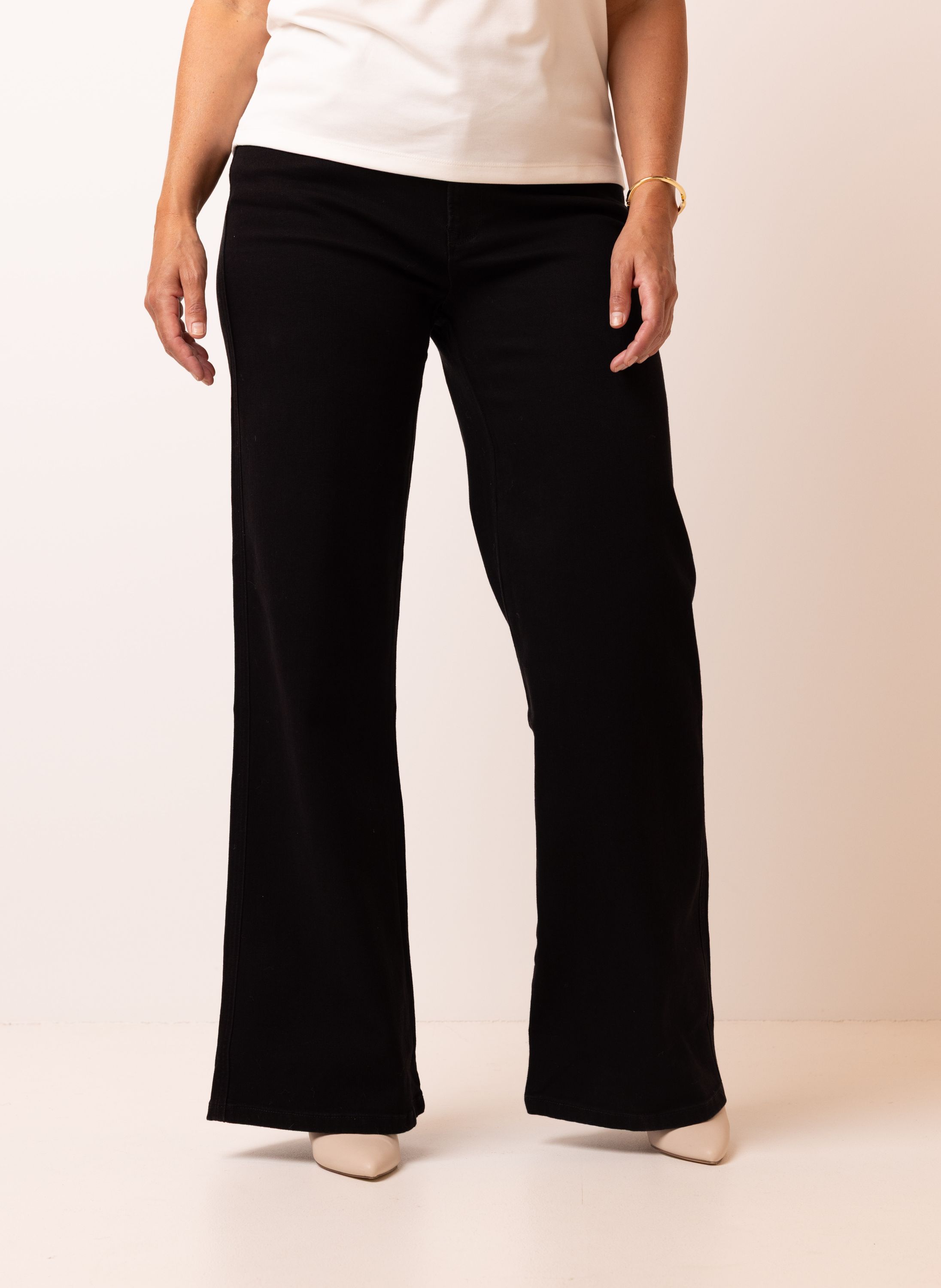 Norah Wies jeans | Wide | Zwart | L36 black 217282-001-36