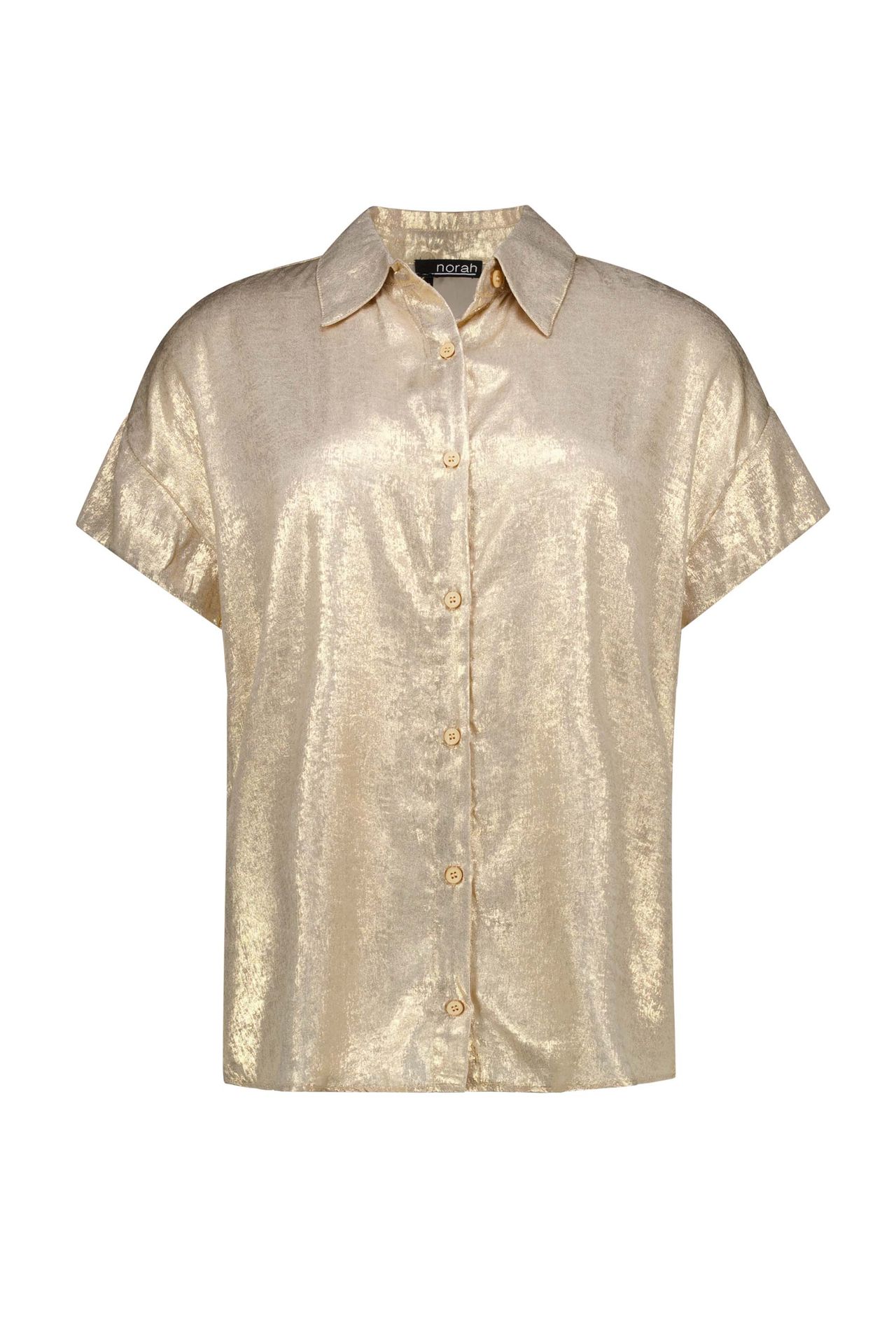 Norah Goudkleurige blouse met glans gold 217285-199-38