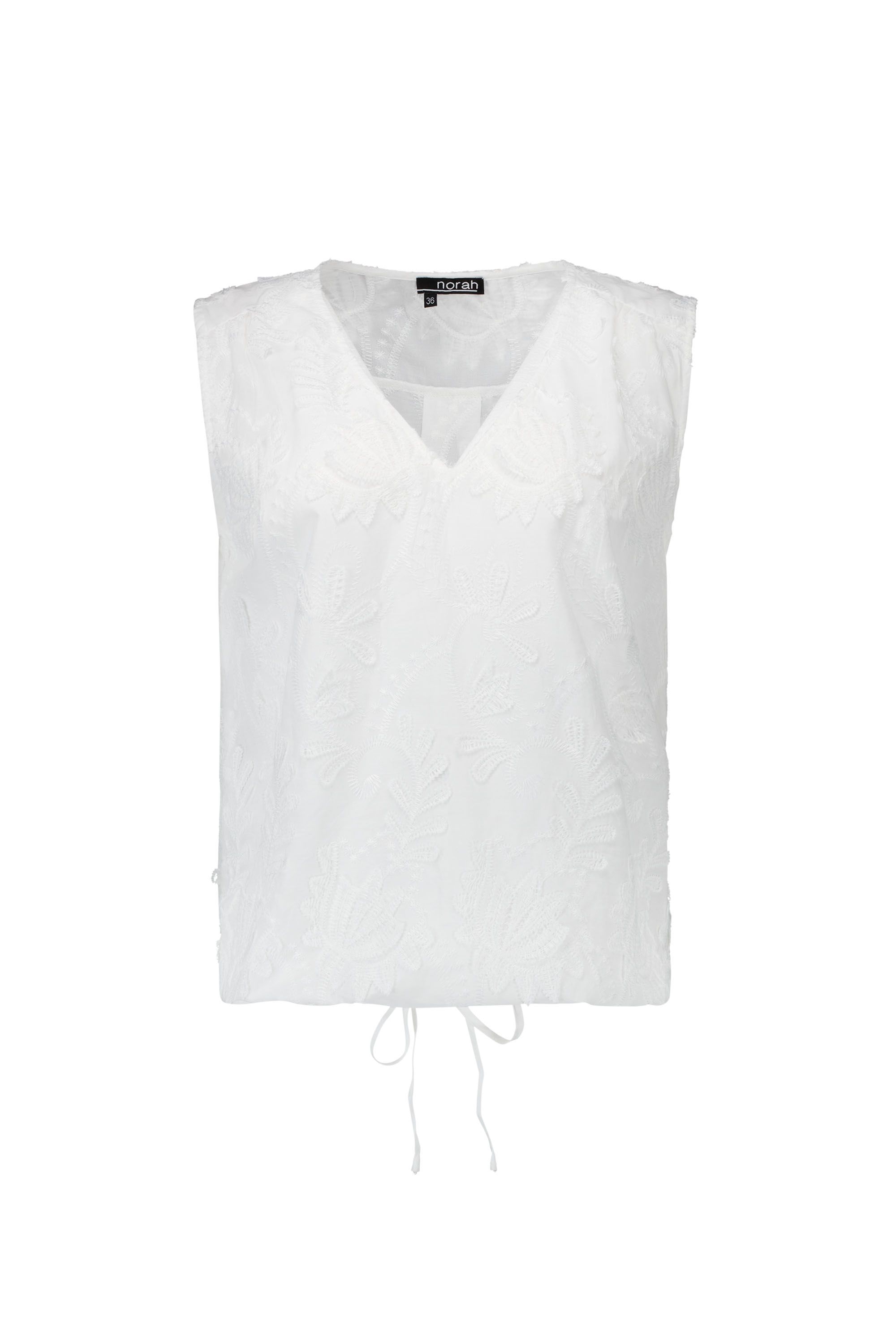 Norah Off-white top met borduursels off-white 217292-101-48