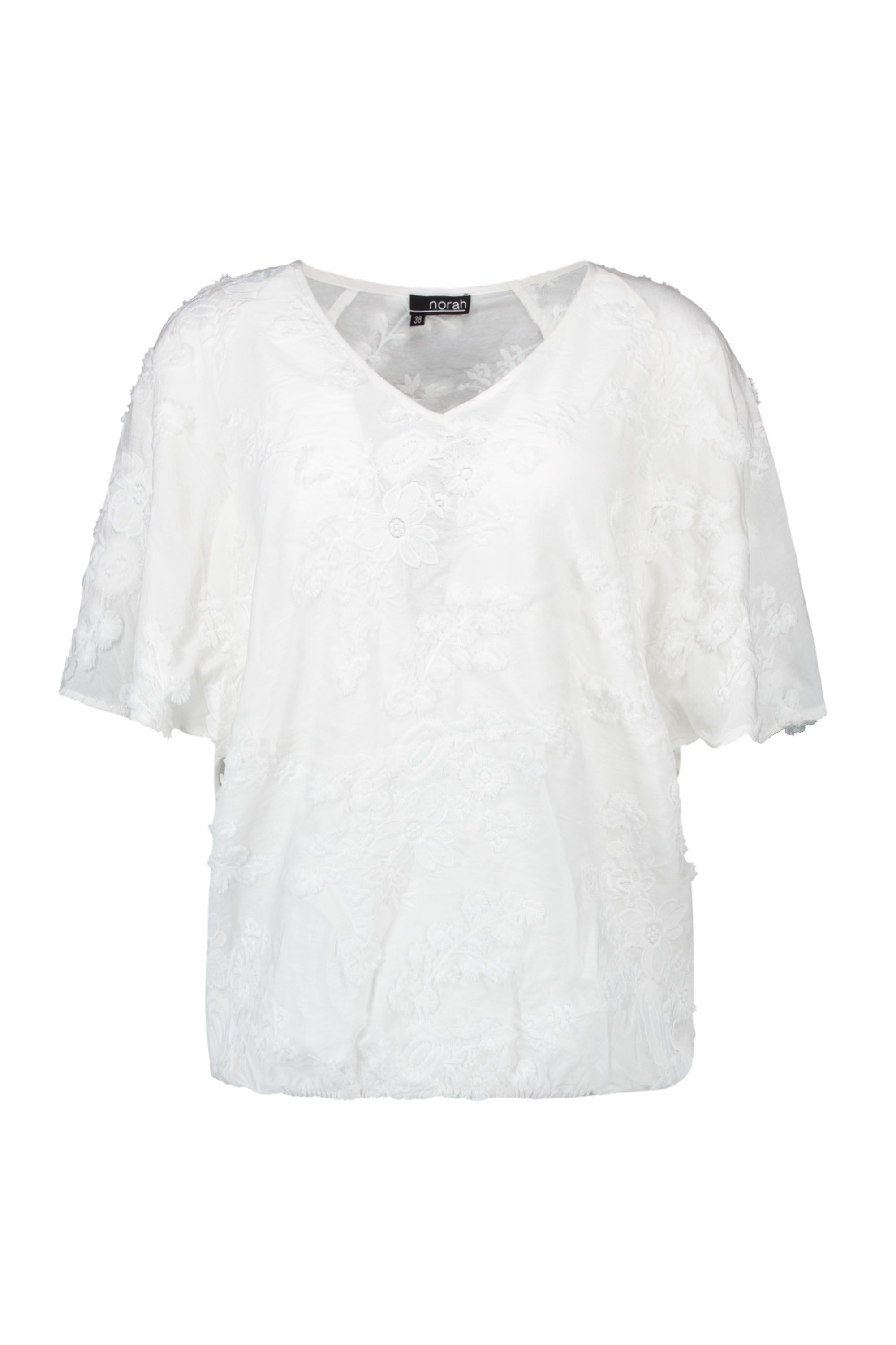 Norah Off-white top met borduursels off-white 217303-101-42