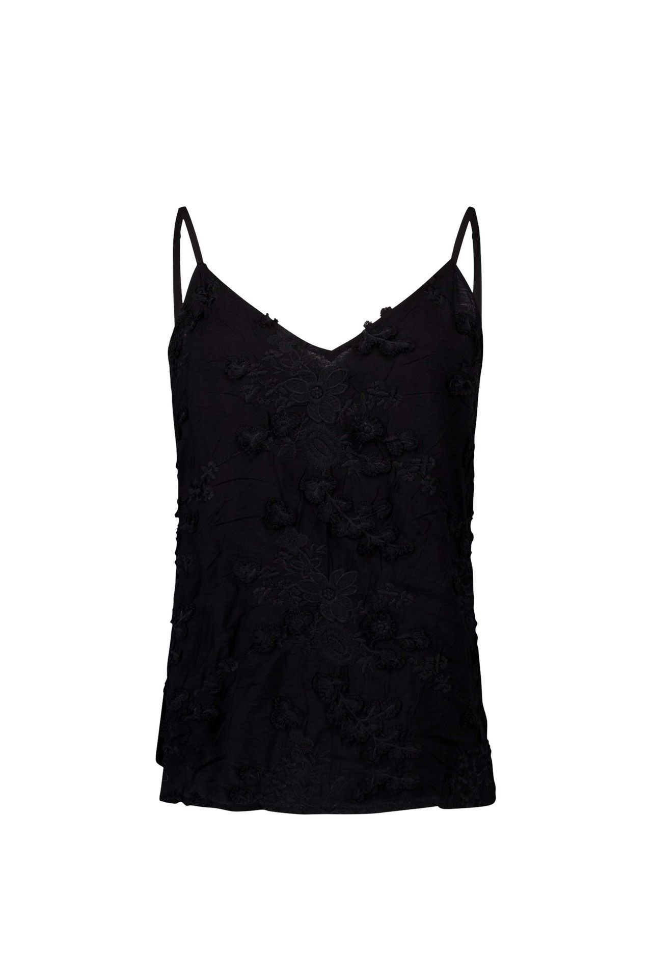 Norah Zwarte top met borduursels black 217305-001-42