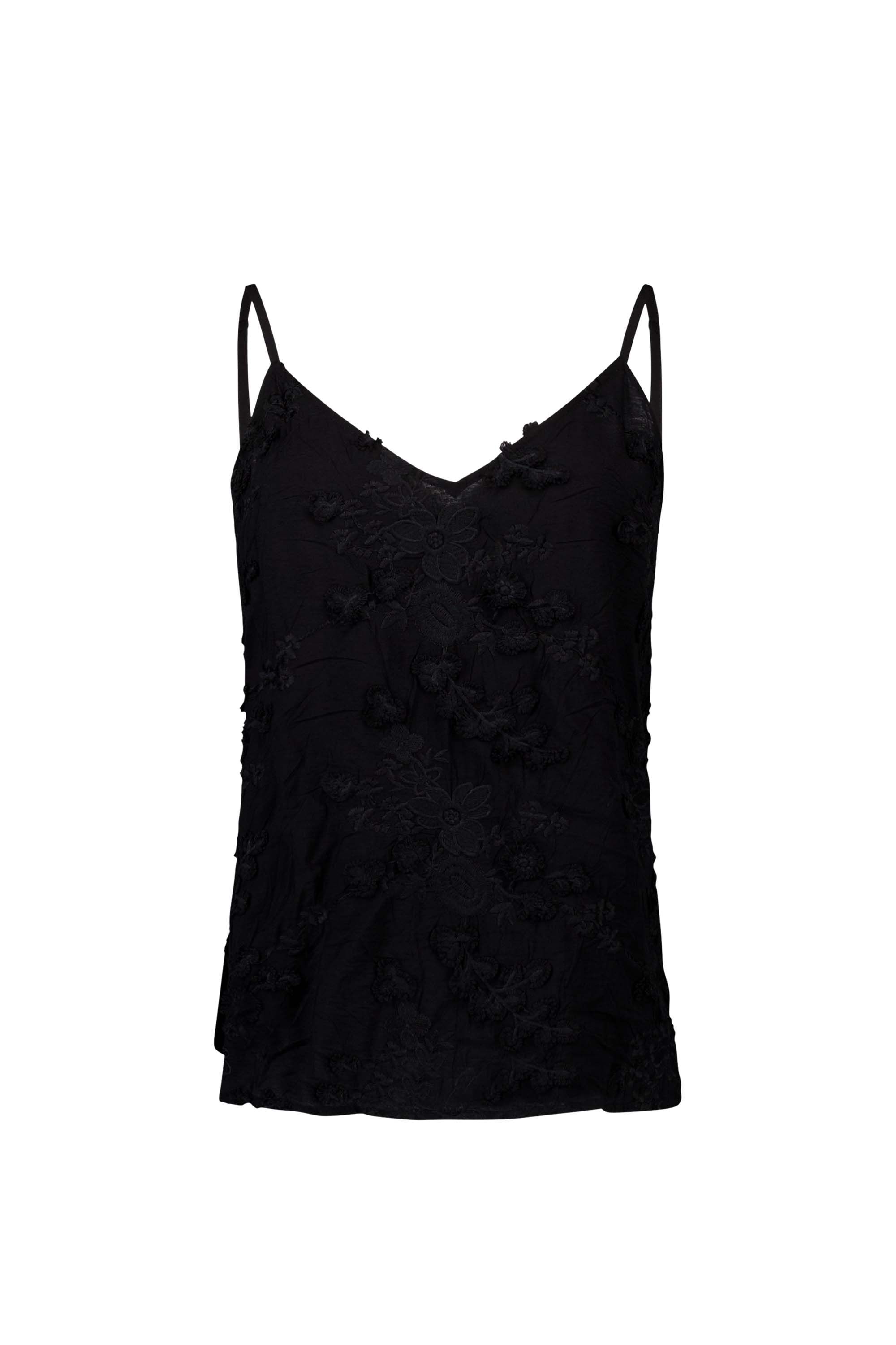 Norah Zwarte top met borduursels black 217305-001-42