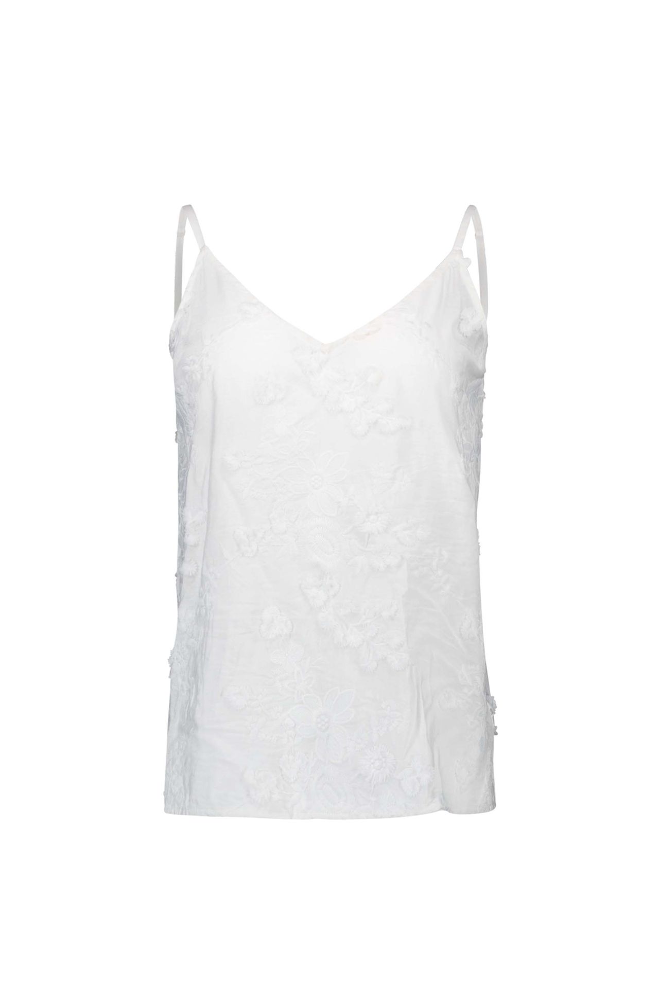 Norah Off-white top met borduursels off-white 217305-101-38