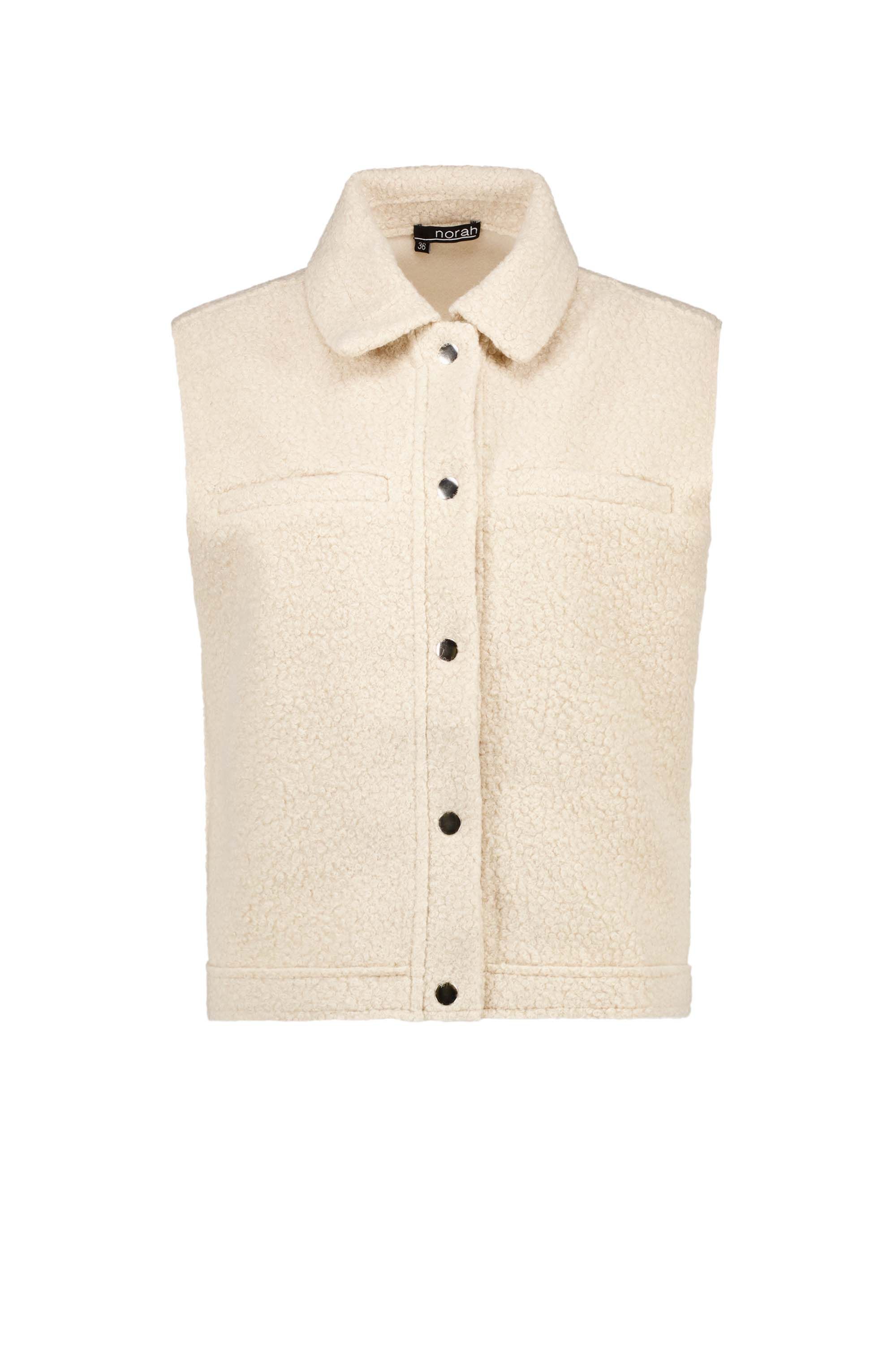 Norah Zandkleurig teddy gilet light sand 217326-111-38