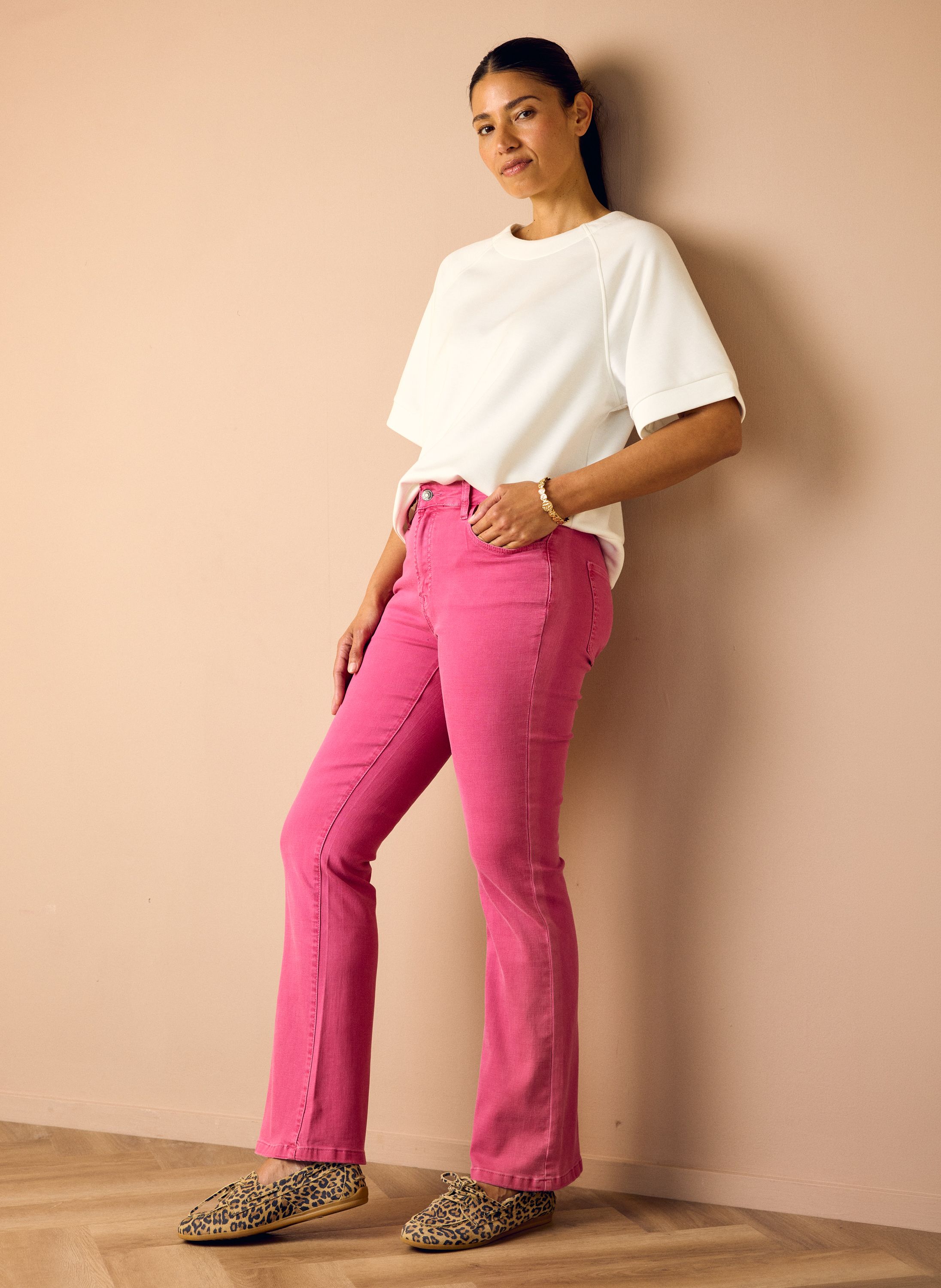 Norah Flora jeans | Flared | Roze | L32 pink 217329-900-46