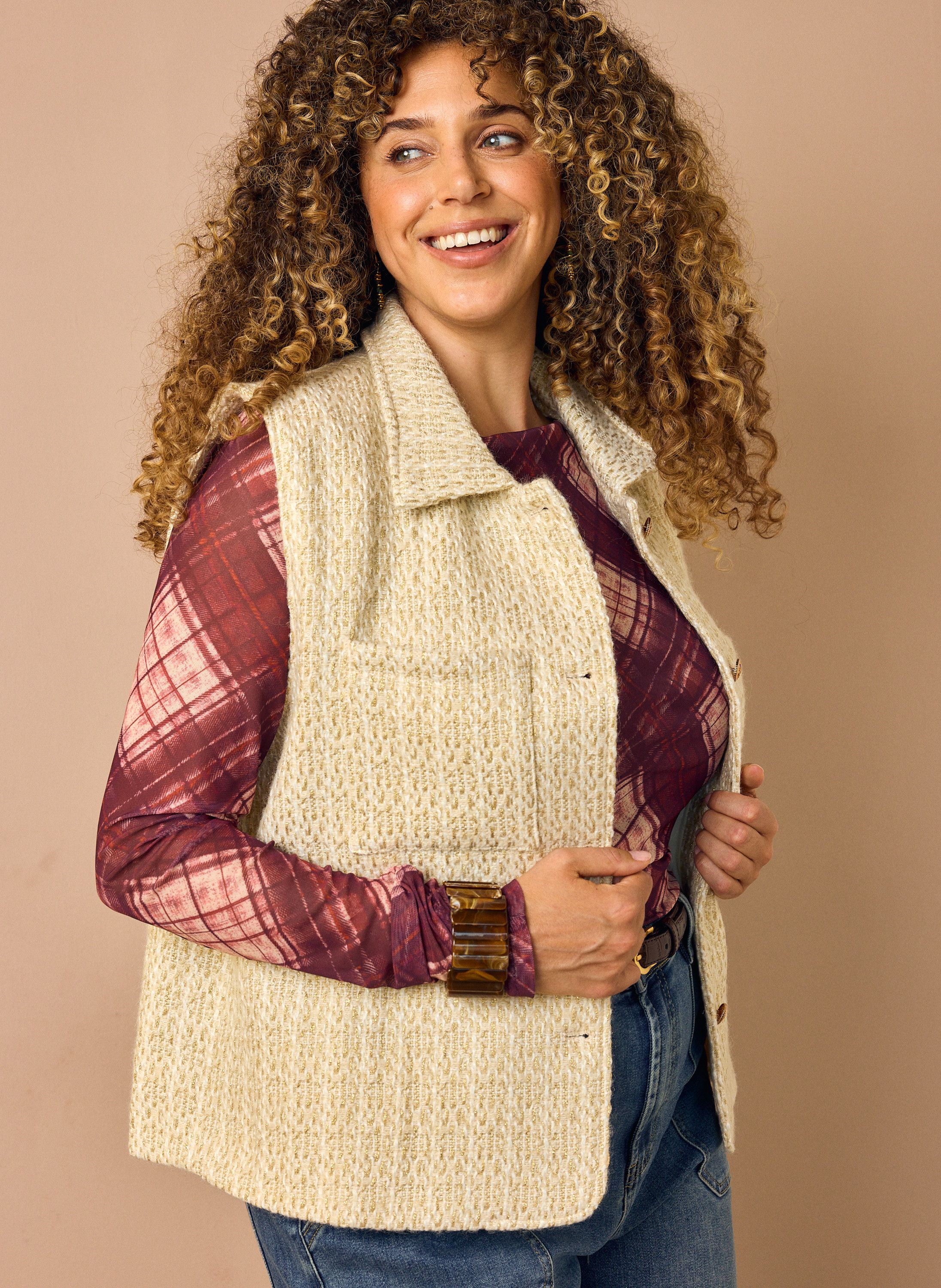 Norah Ecru geweven gilet ecru multicolor 217346-122