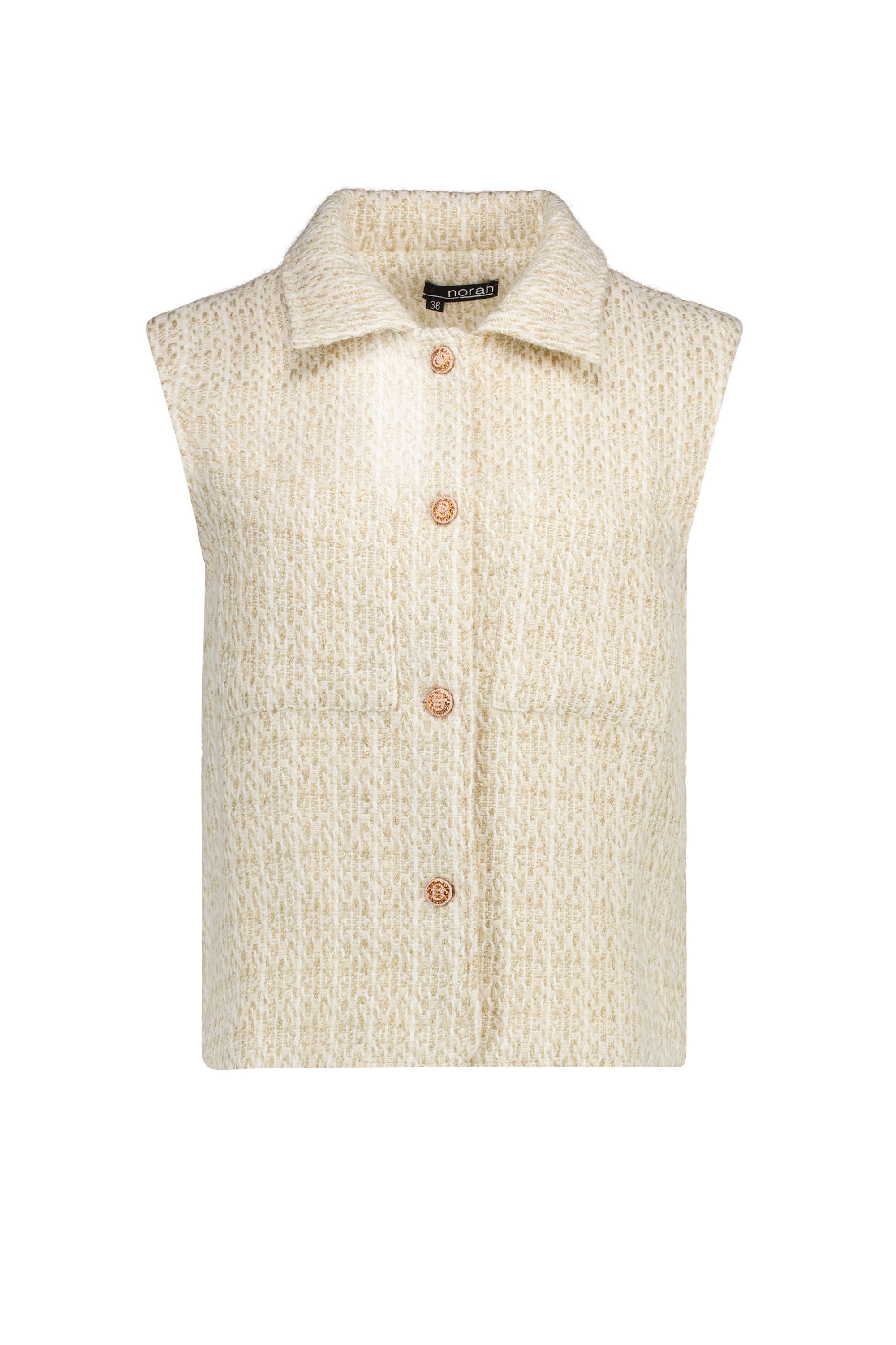 Norah Ecru geweven gilet ecru multicolor 217346-122