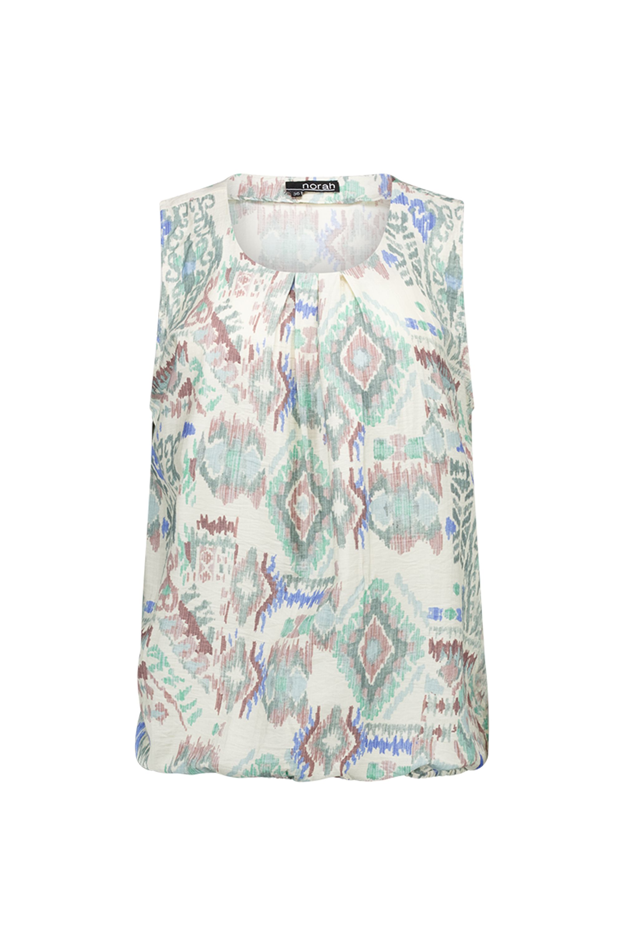 Norah Mouwloze top met grafische print green multicolor 217362-520-34