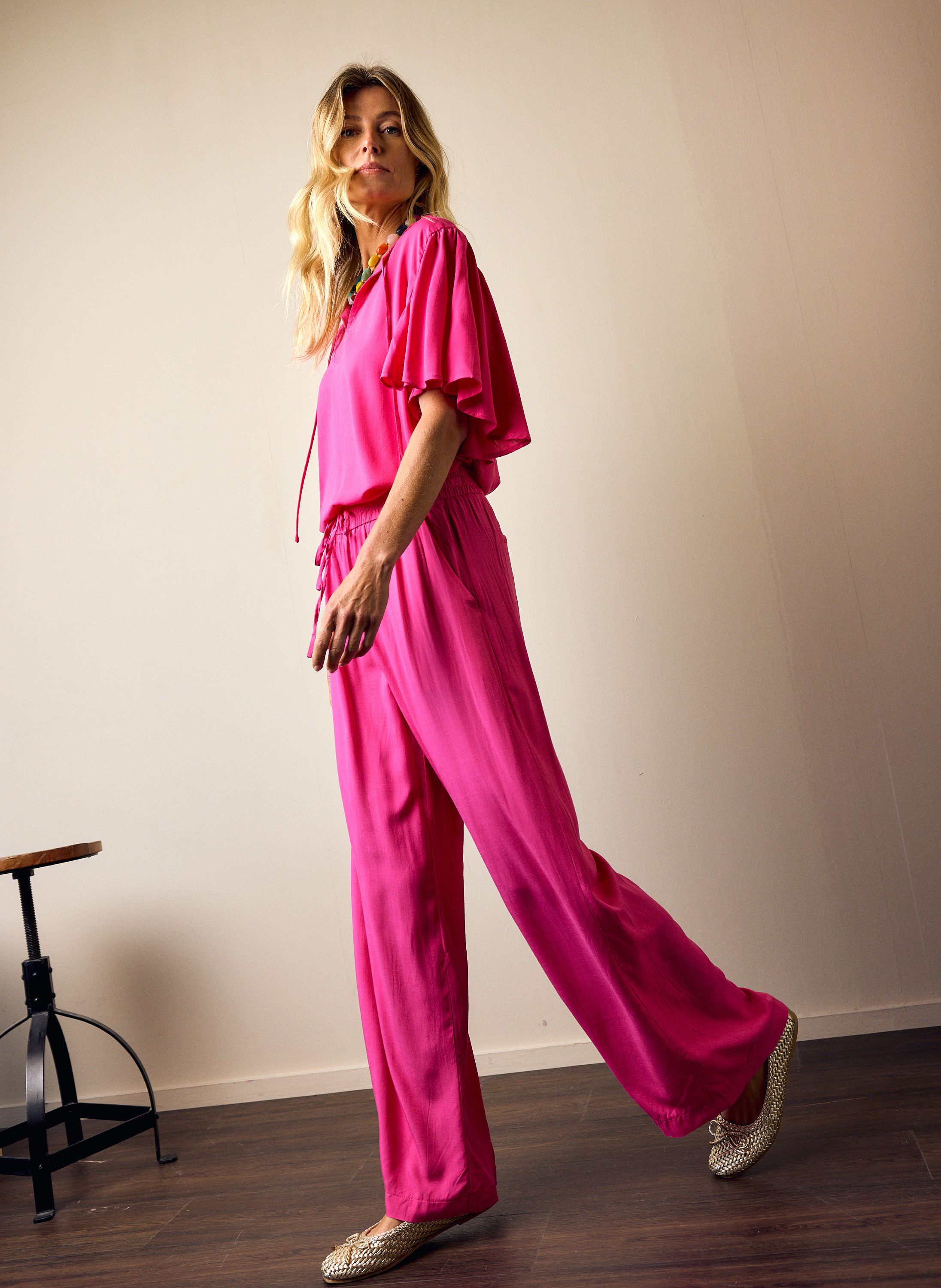 Norah Wide fit broek | Roze pink 217363-900
