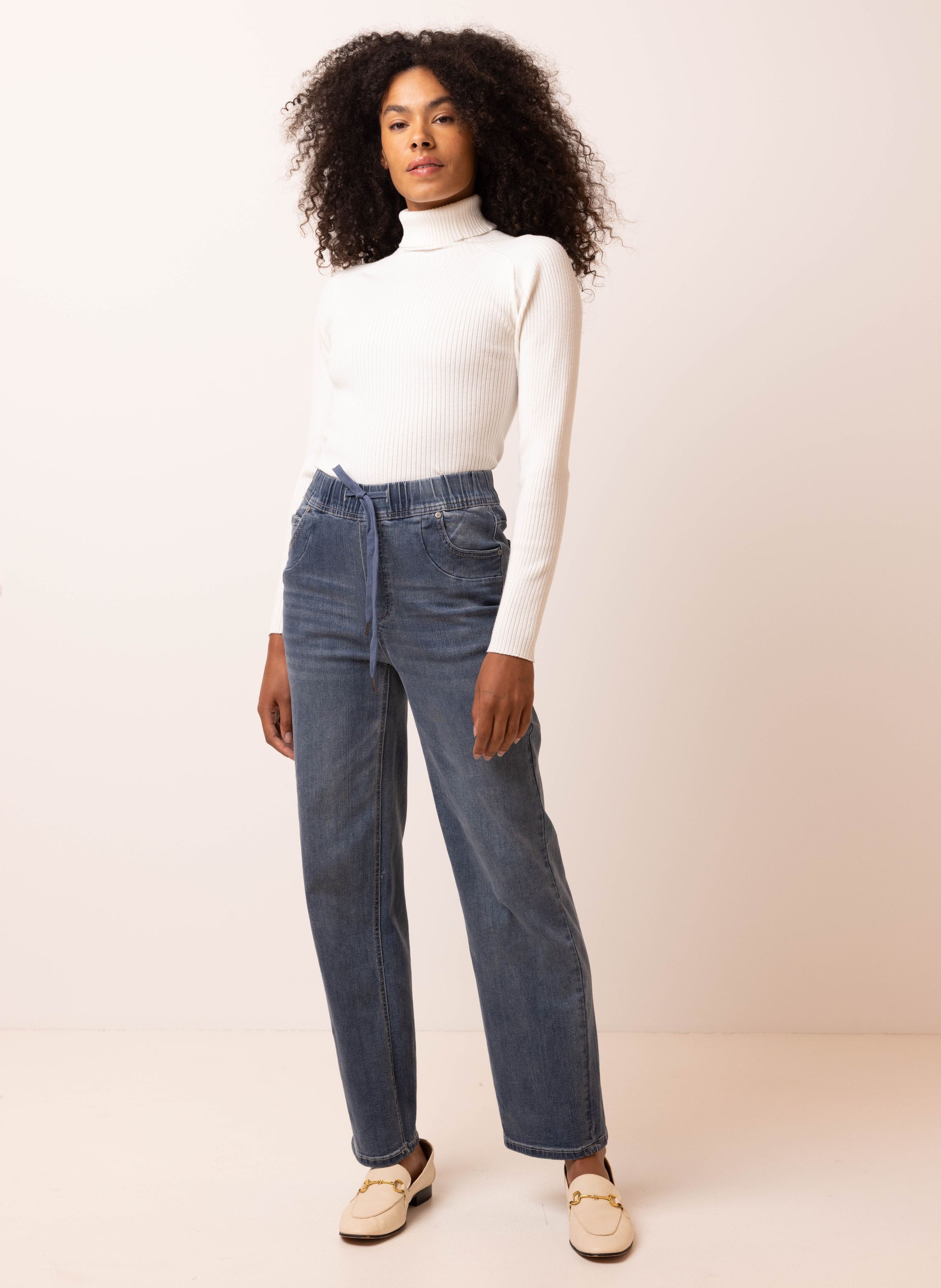 Norah Winnie jeans | Wide | Middenblauw | L30 denim blue 217370-472-34