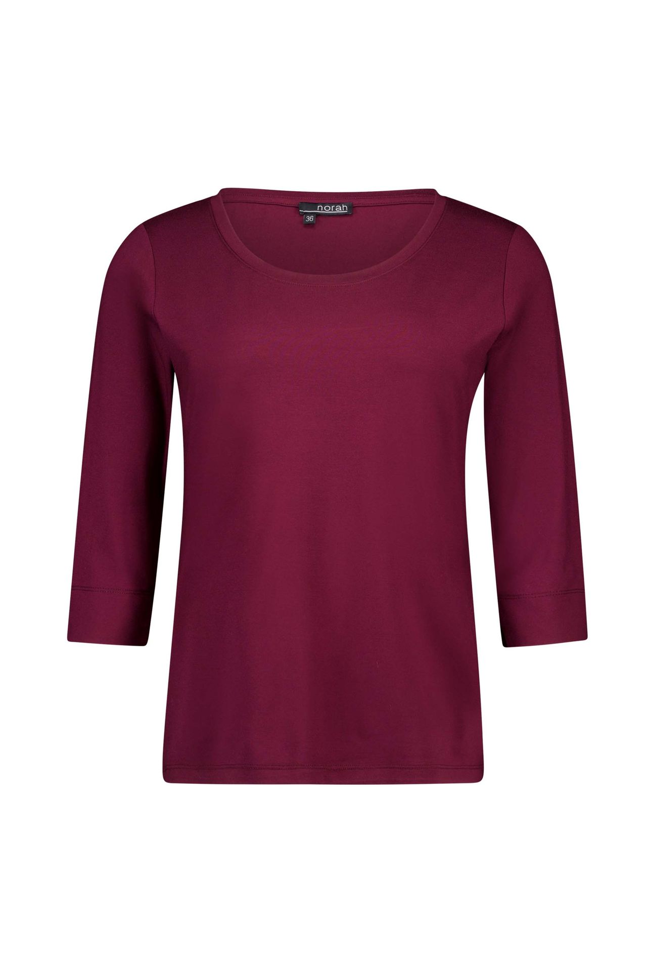 Norah Bordeaux shirt met stretch bordeaux 217372-696-44