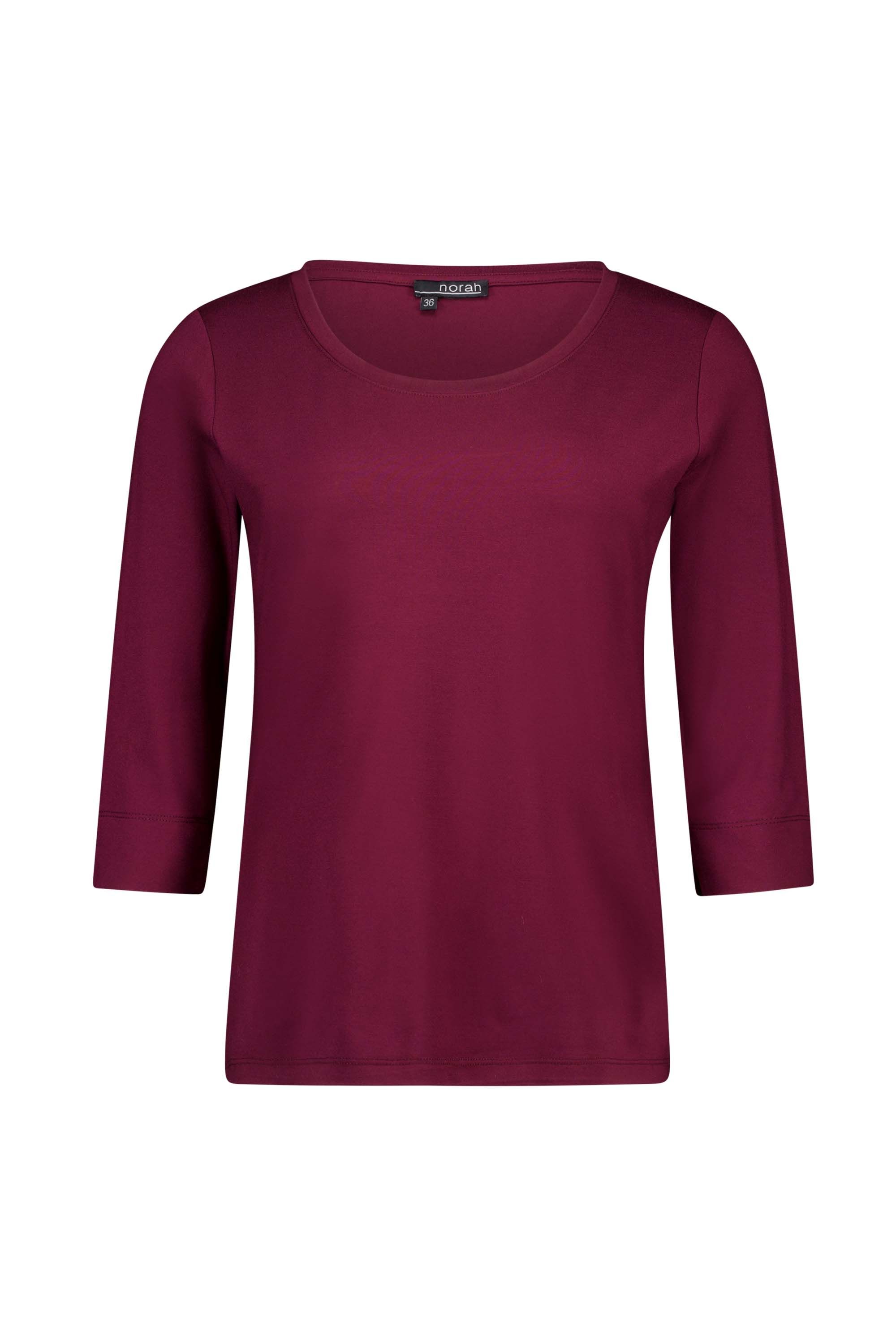 Norah Bordeaux shirt met stretch bordeaux 217372-696-44