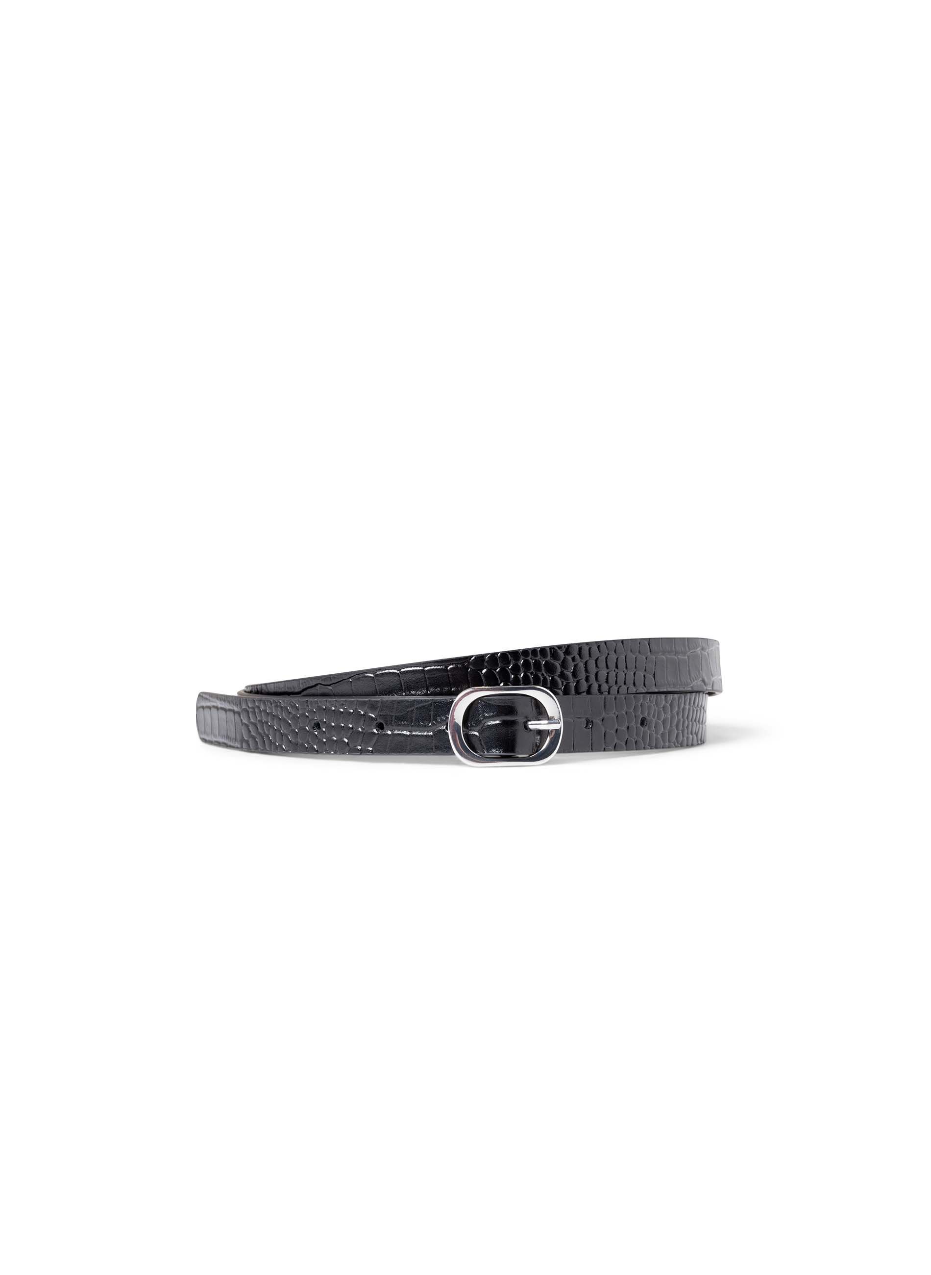 Norah Zwarte riem met structuur black 217383-001-S