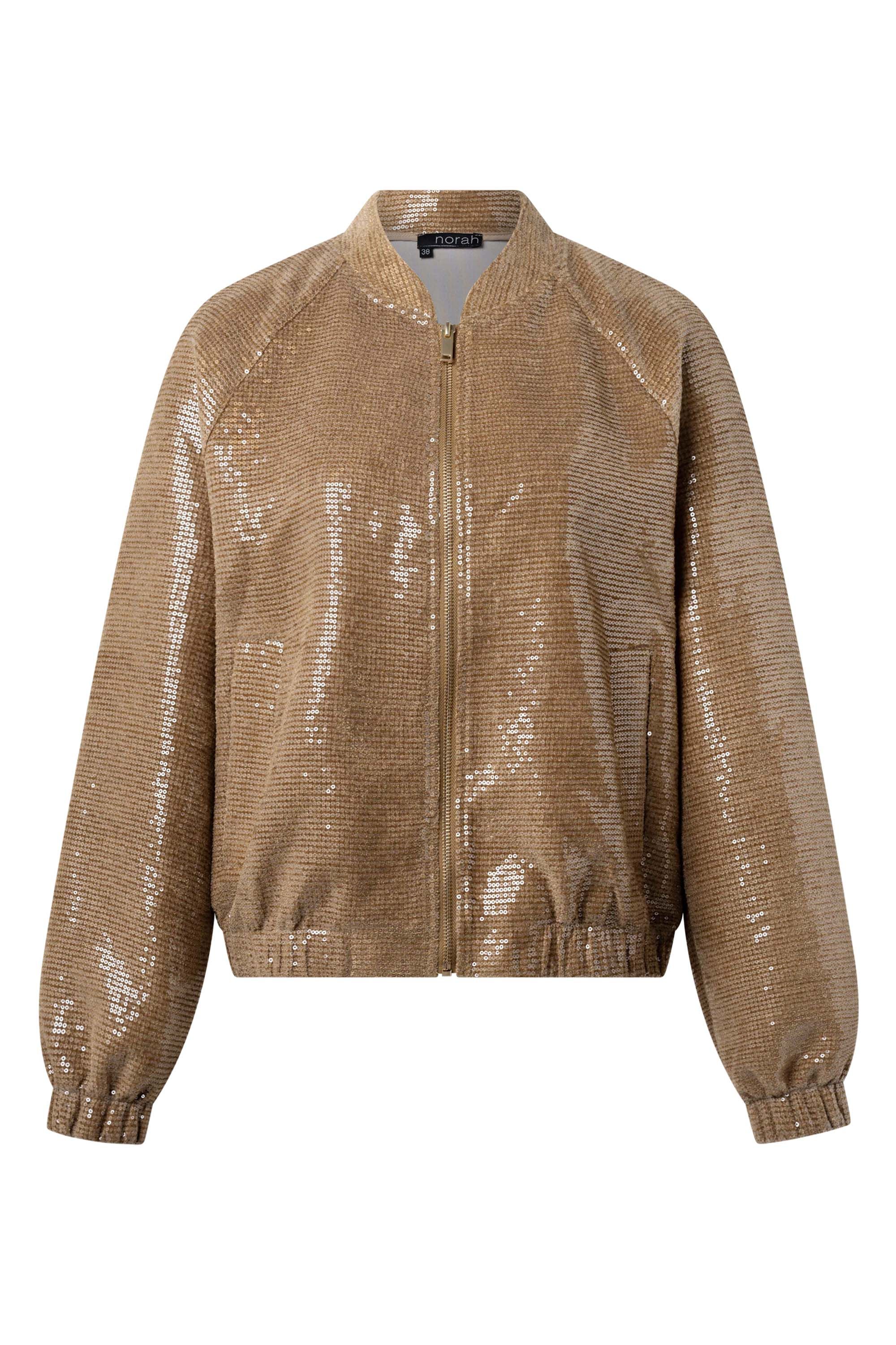 Norah Camelkleurig jasje met pailletten camel 217387-271-34