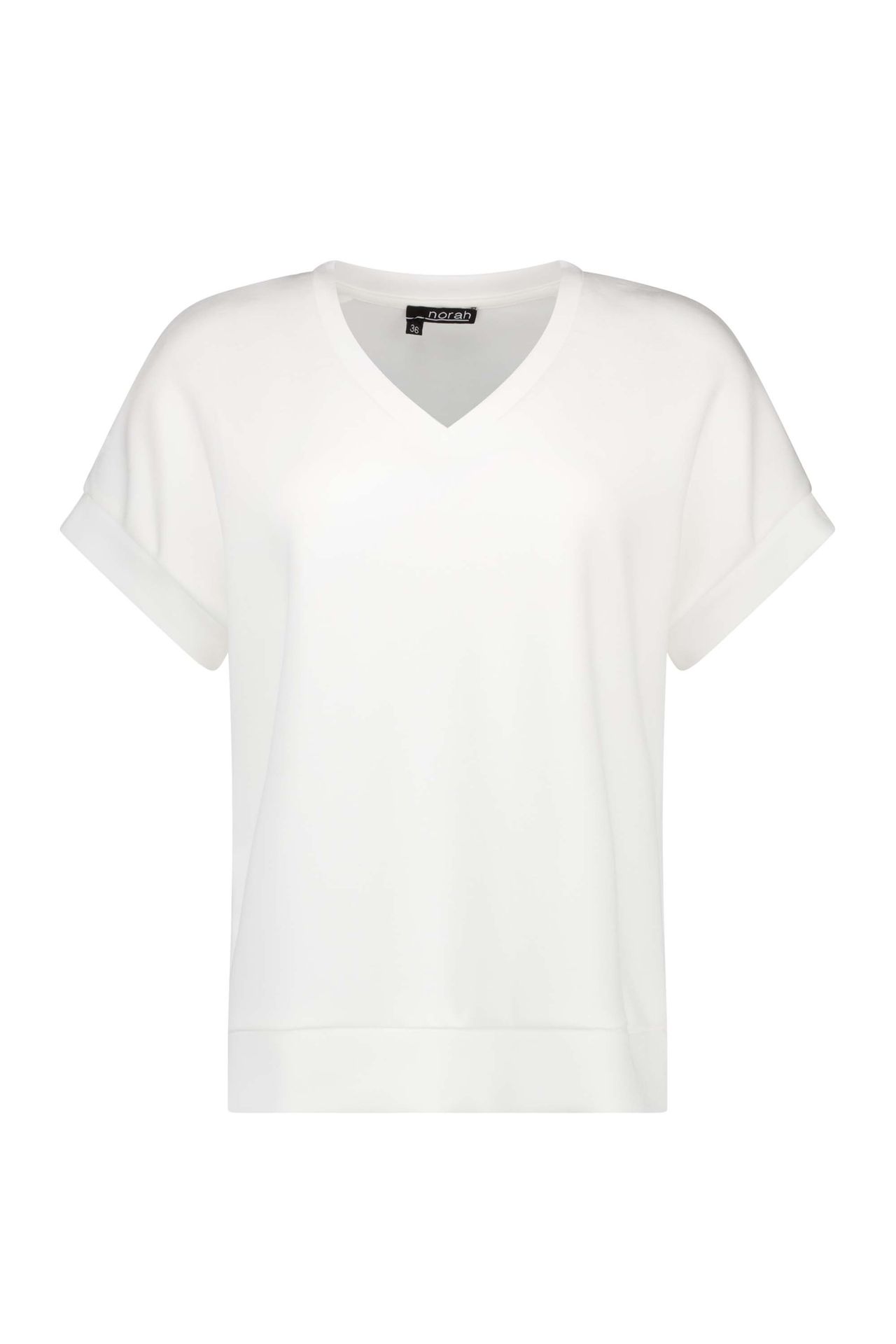 Norah Off-white shirt met V-hals off-white 217444-101-42