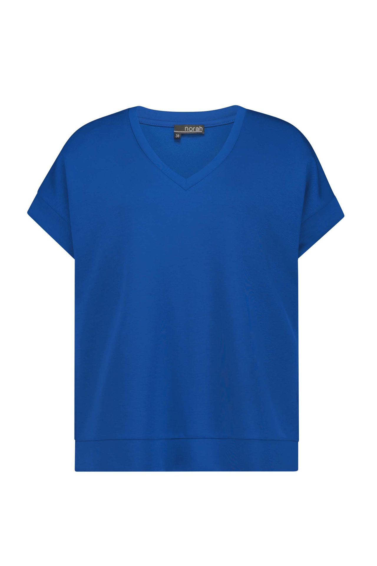 Norah Blauw shirt met V-hals royal blue 217444-466-36