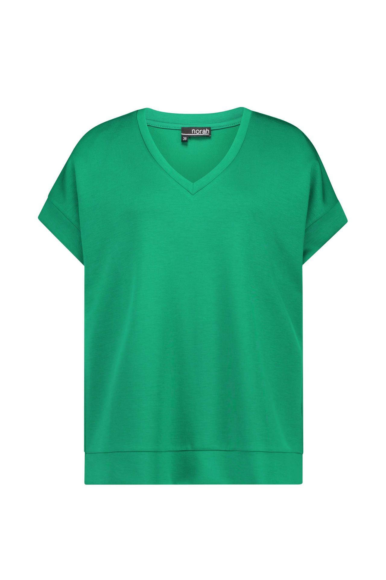 Norah Groen shirt met V-hals mid sea green 217444-560-44