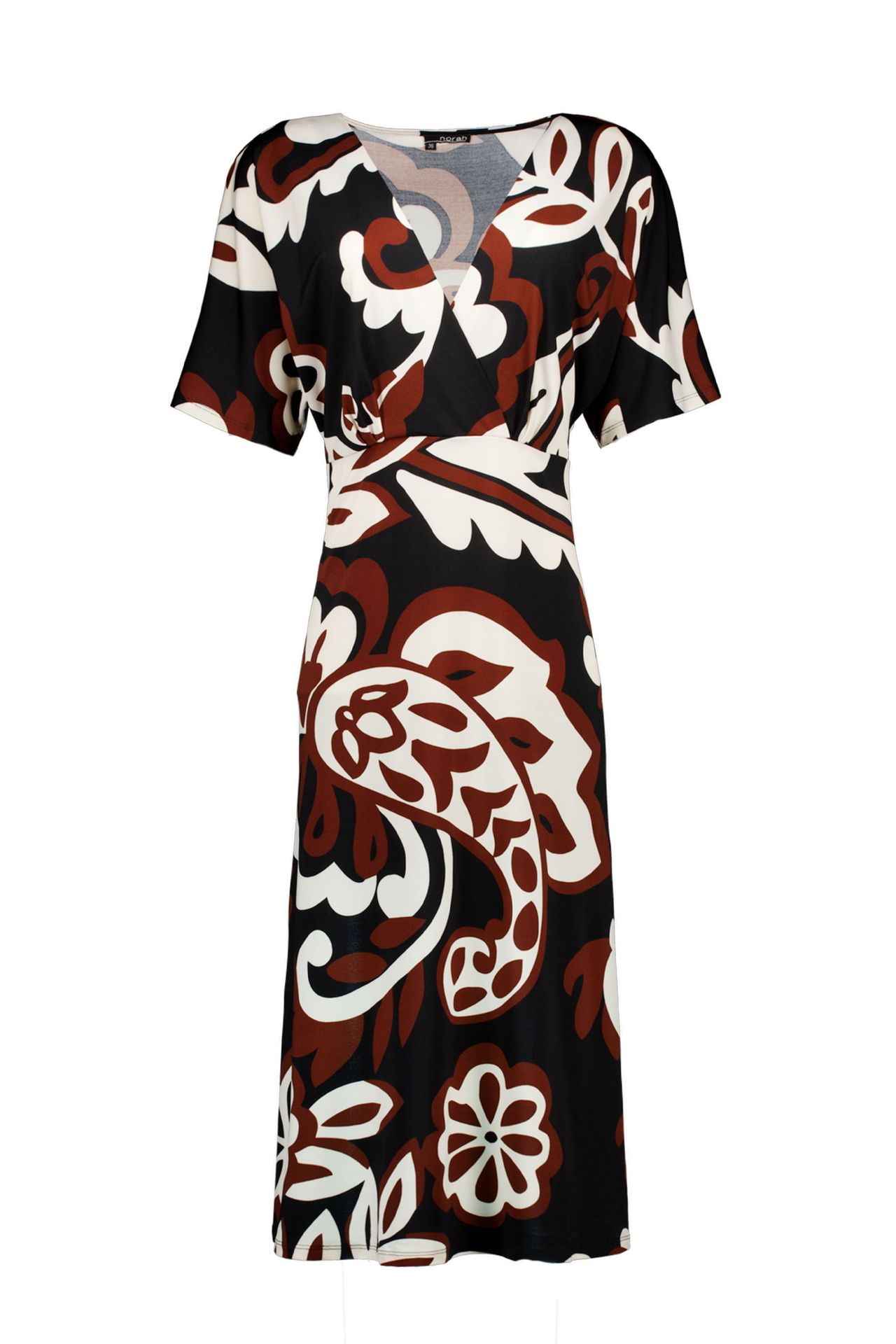 Norah Meerkleurige maxi jurk black multicolor 217453-020-48