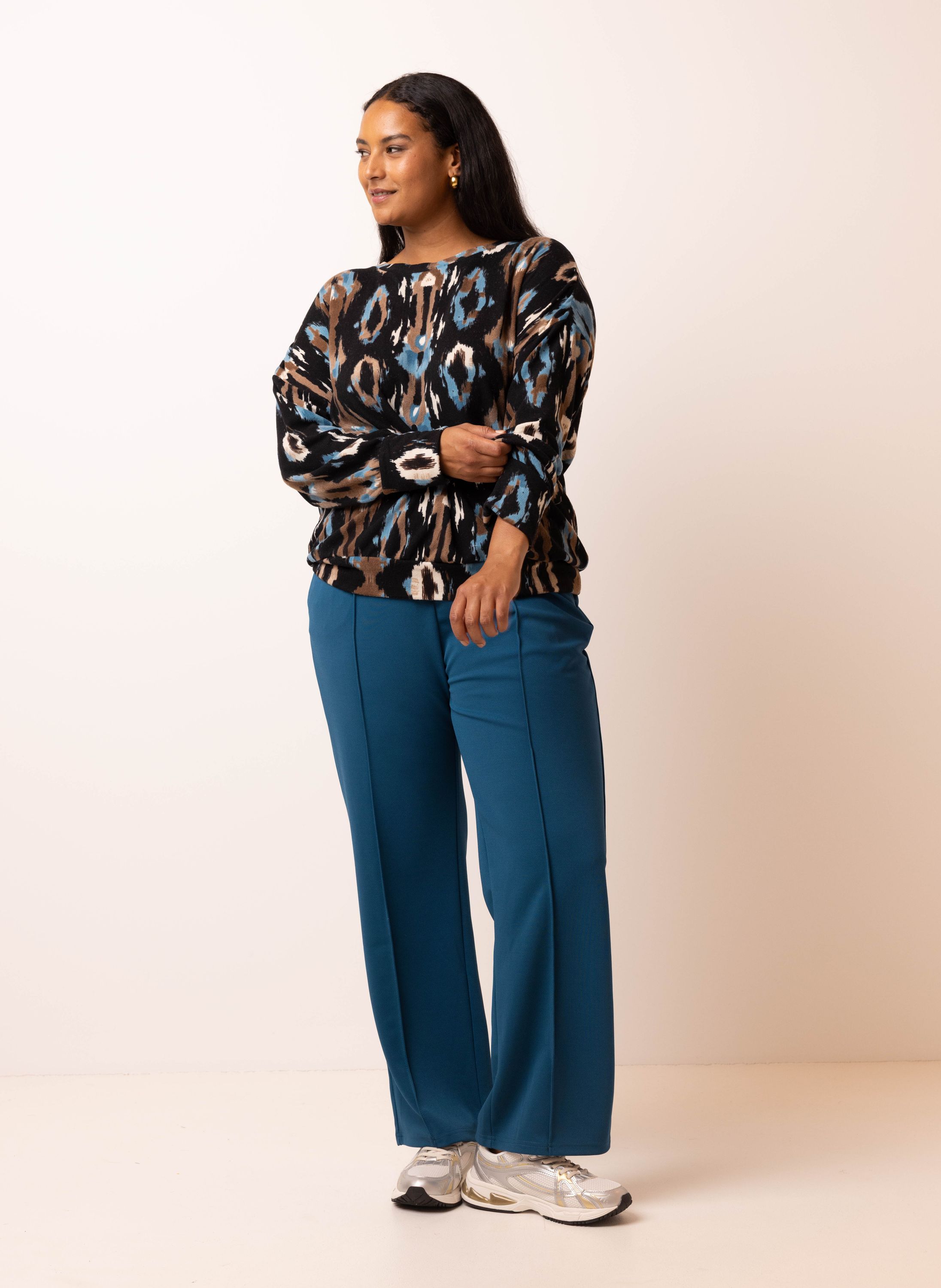 Norah Meerkleurig shirt met grafische print multicolor 217472-002-36