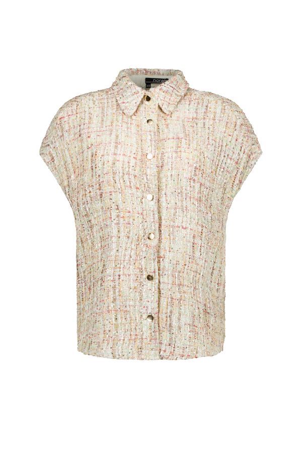 Norah Goudkleurig gilet van geweven stof mint multicolor 217473-513-34-36