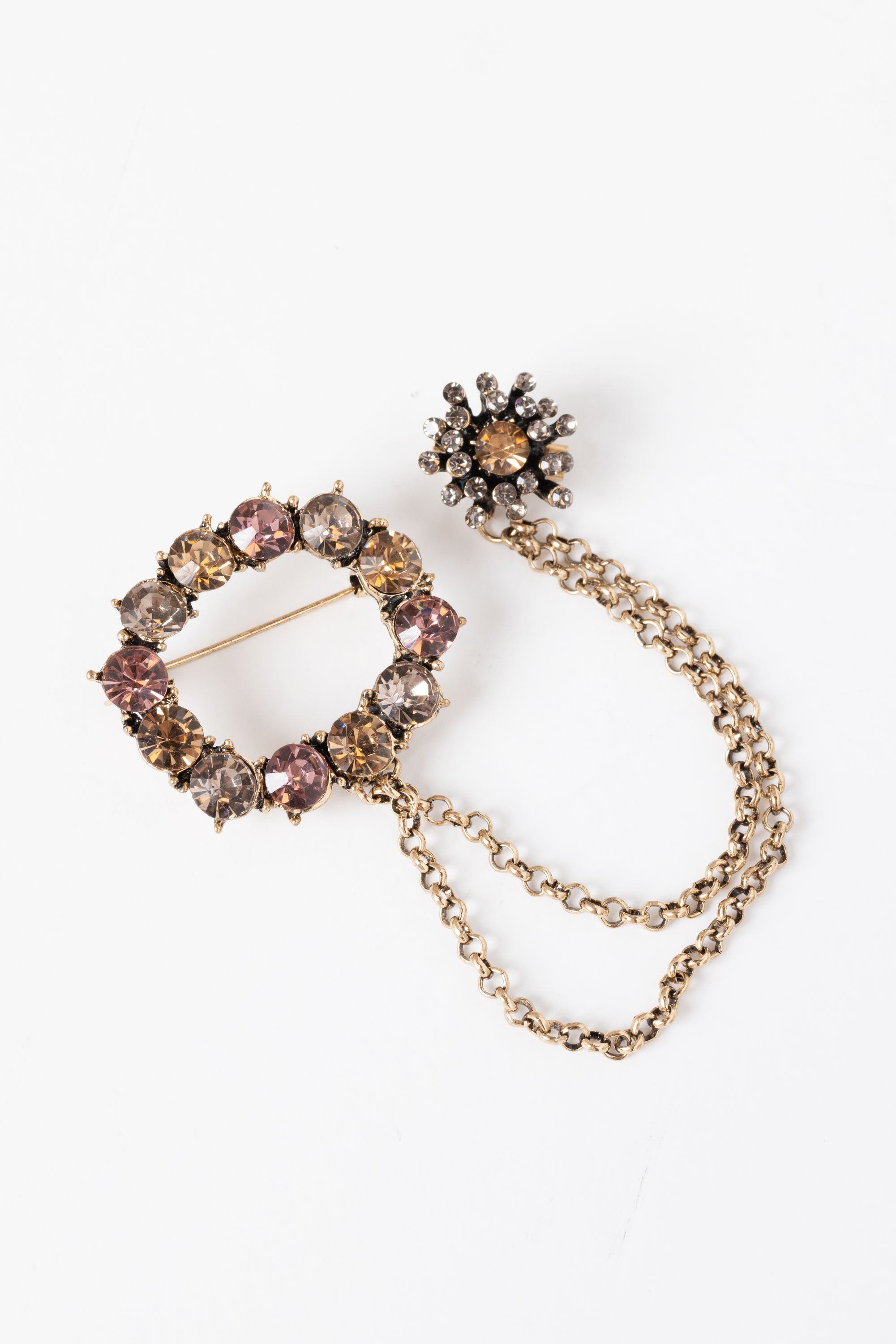 Norah Broche met gekleurde steentjes gold multicolor 217492-198-ONE